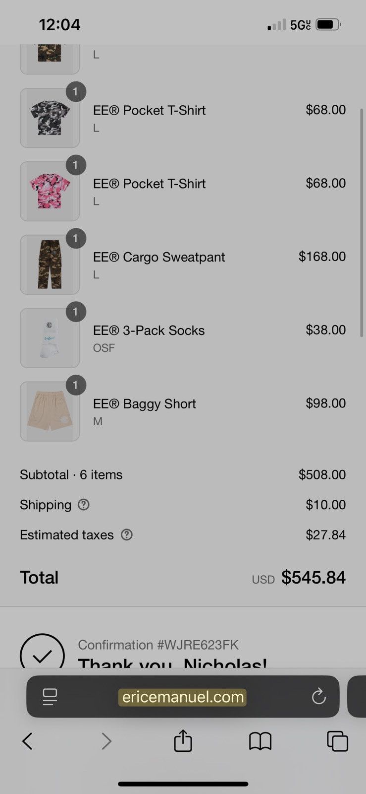 Eric Emanuel Eric Emanuel camo cargo sweatpants large Size US 32 / EU 48 - 2 Thumbnail