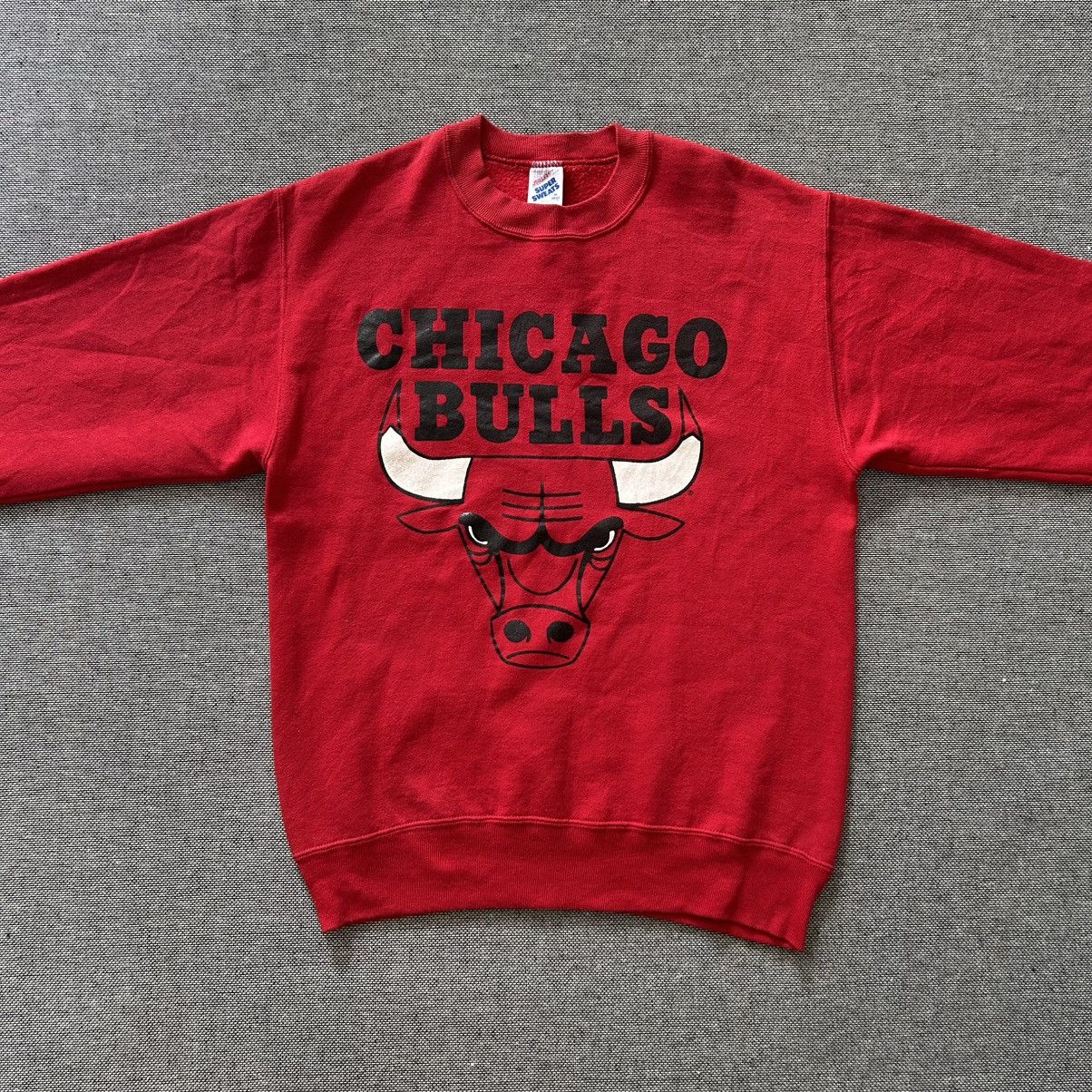 NBA CHICAGO BULLS Big Logo Crewneck Sweatshirt Size US M / EU 48-50 / 2 - 2 Thumbnail