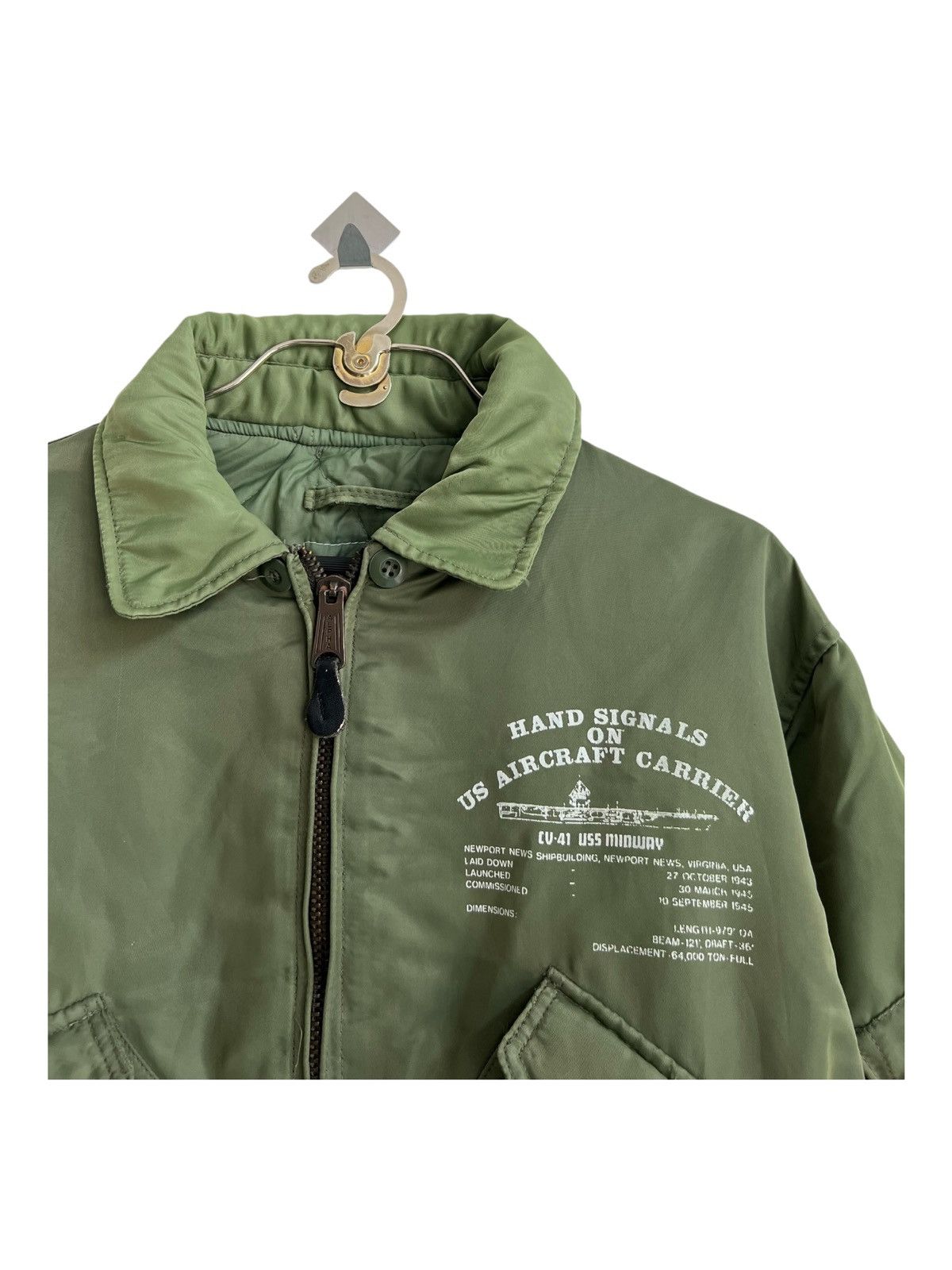 Alpha Industries × Vintage Vintage Alpha Hand Signal US Aircraft Carrier CWU 45 Bomber Size US M / EU 48-50 / 2 - 4 Thumbnail