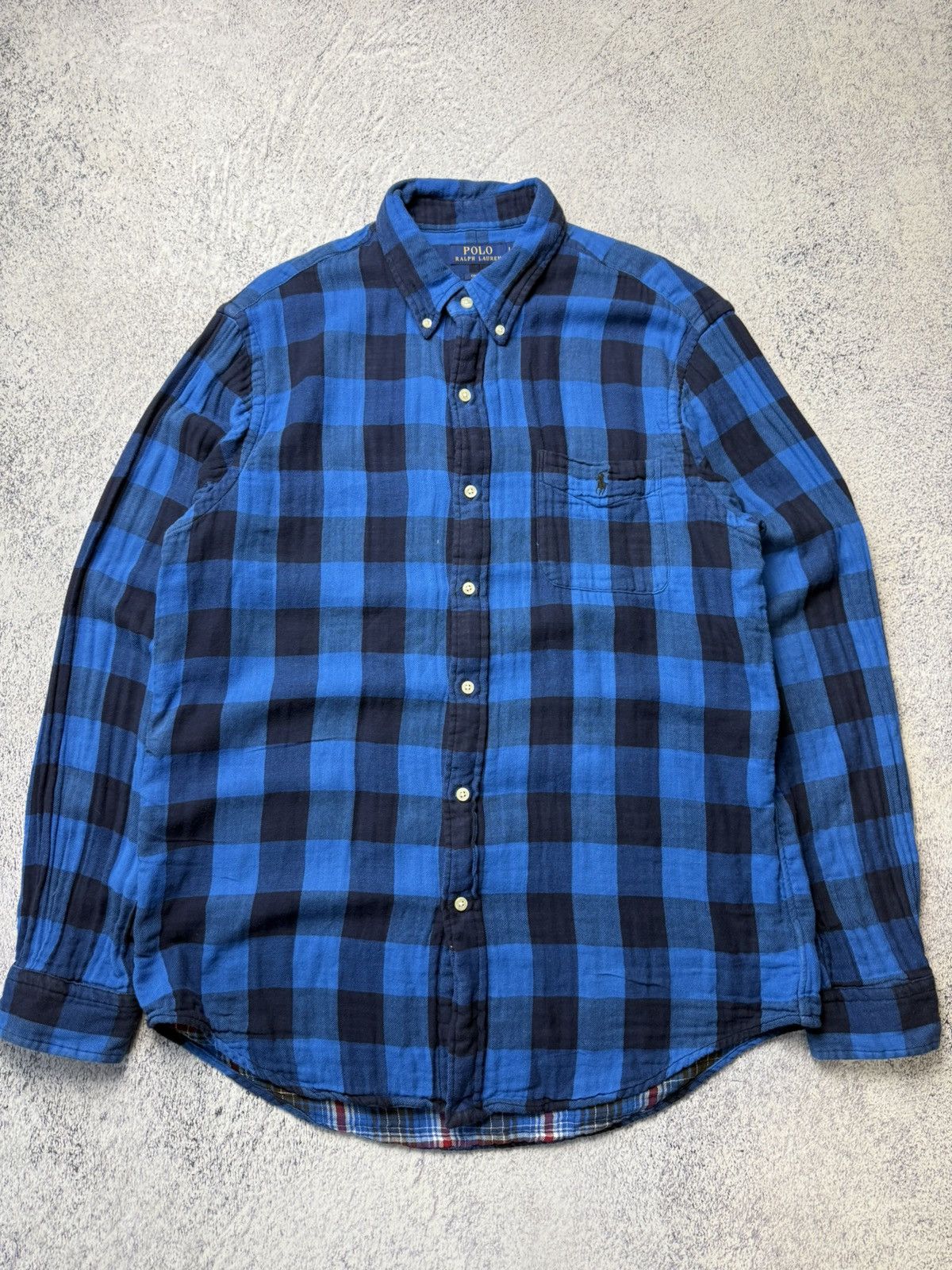 Flannel Vintage RALPH LAUREN Flanel Plaid Shirt USA Size US L / EU 52-54 / 3 - 5 Thumbnail