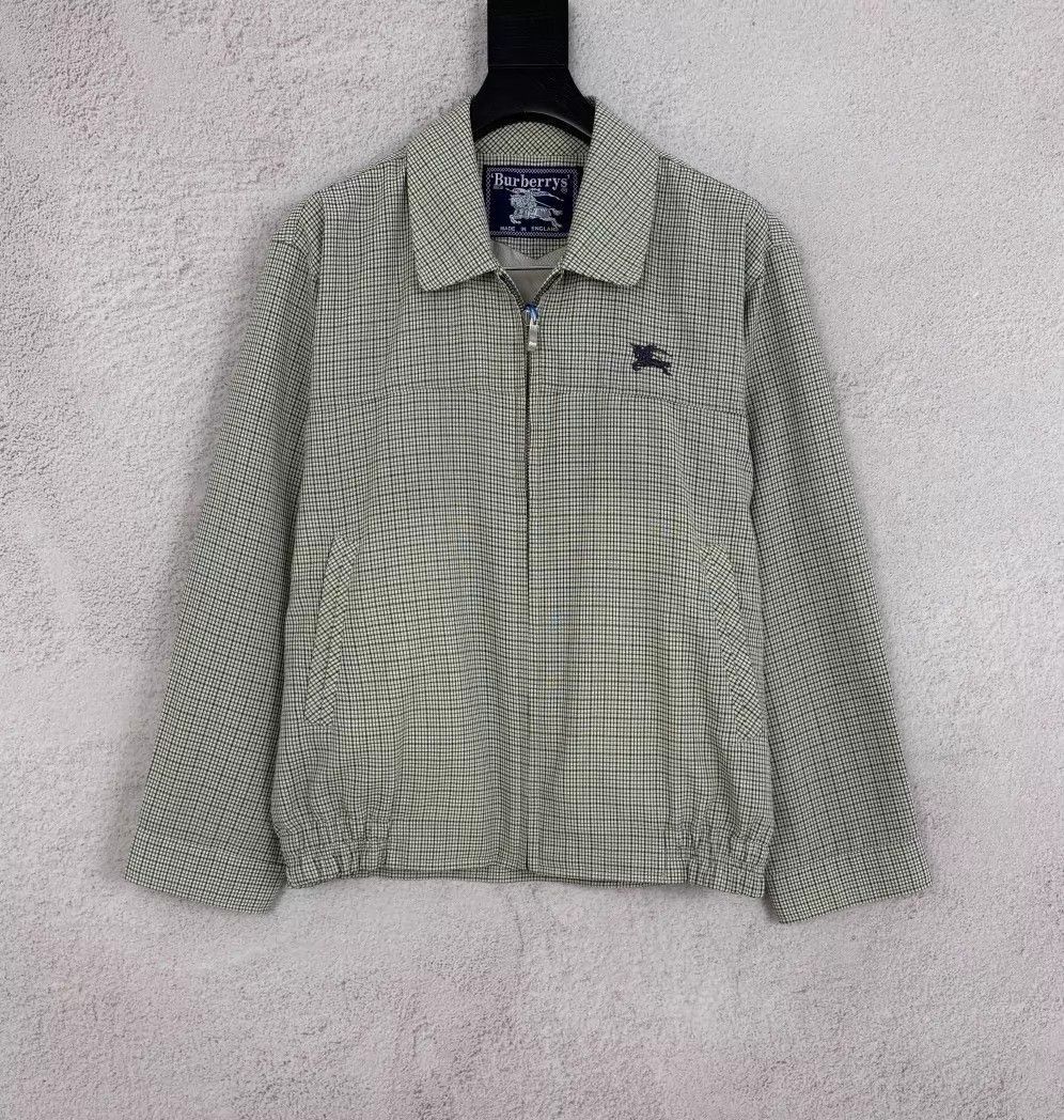 Burberry Gray Check Zip-Front Light Jacket Size M Size US M / EU 48-50 / 2 - 1 Thumbnail