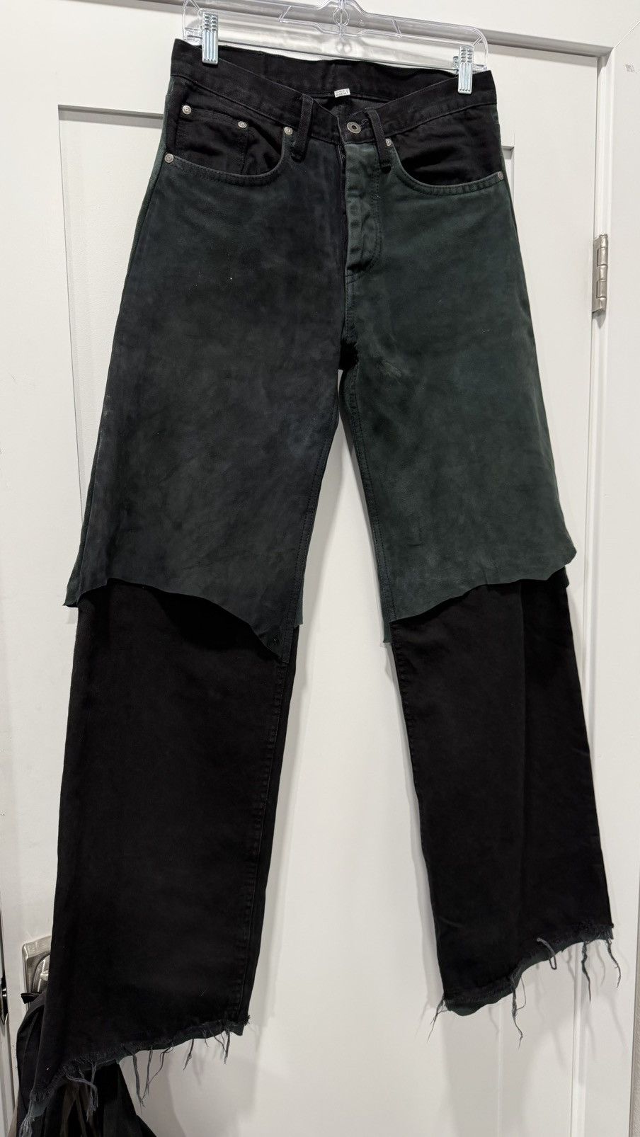 Paradoxe Paris OVERLAID LAMB LEATHER BAGGY JEANS Size US 28 / EU 44 - 3 Thumbnail