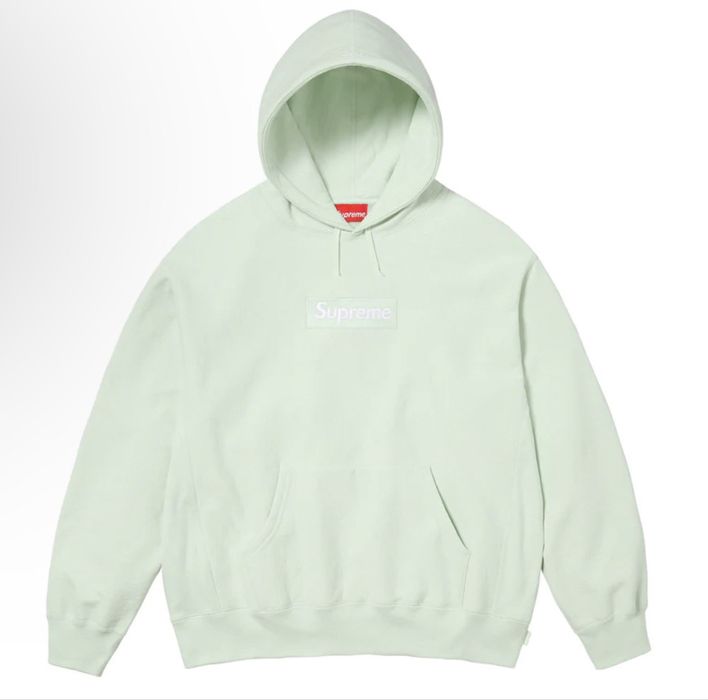 Supreme Supreme Box Logo Hooded Sweatshirt Light Green size Medium