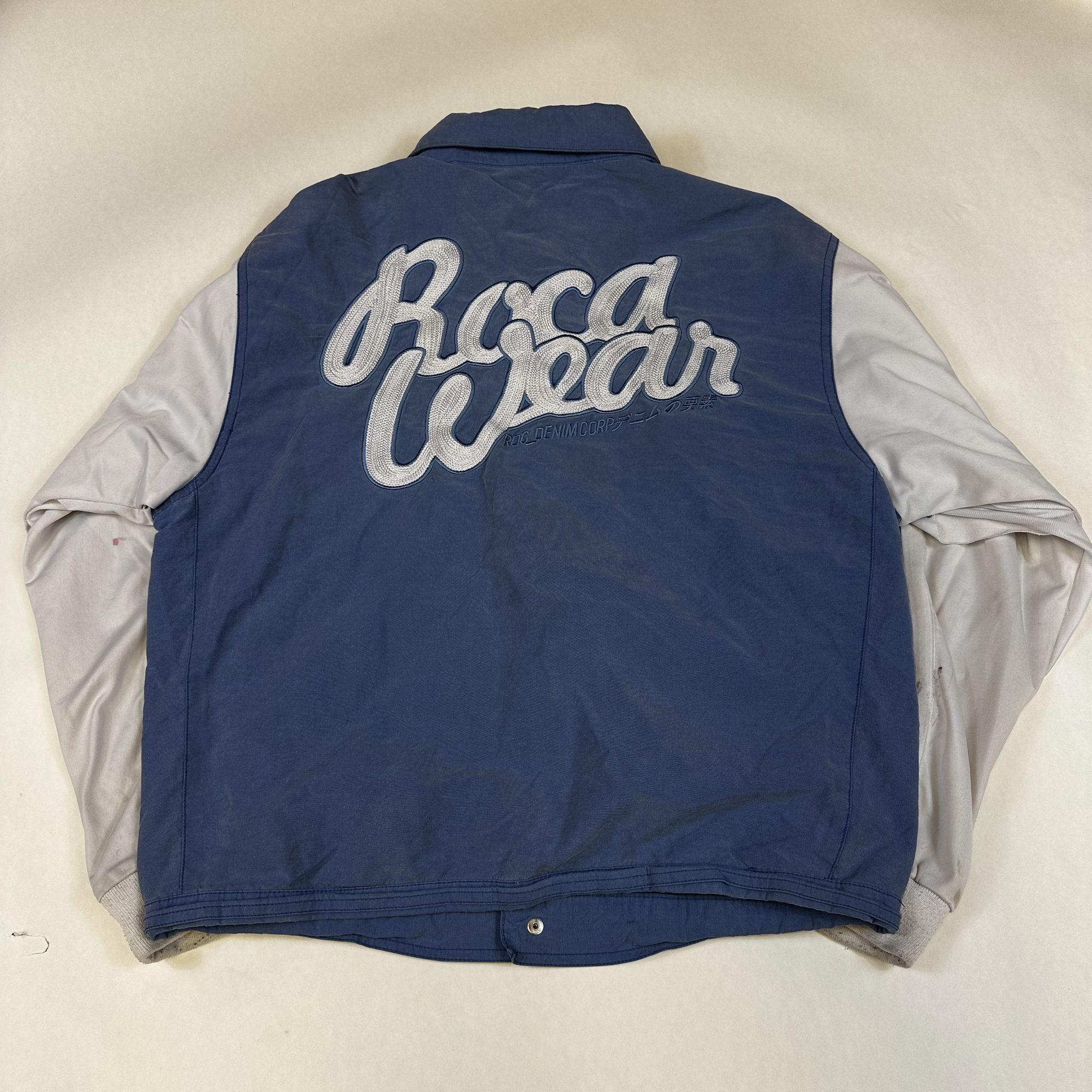 Rocawear Rocawear Mens XL Blue/White Button-Up Jacket W/ Embroidered Size US XL / EU 56 / 4 - 2 Thumbnail