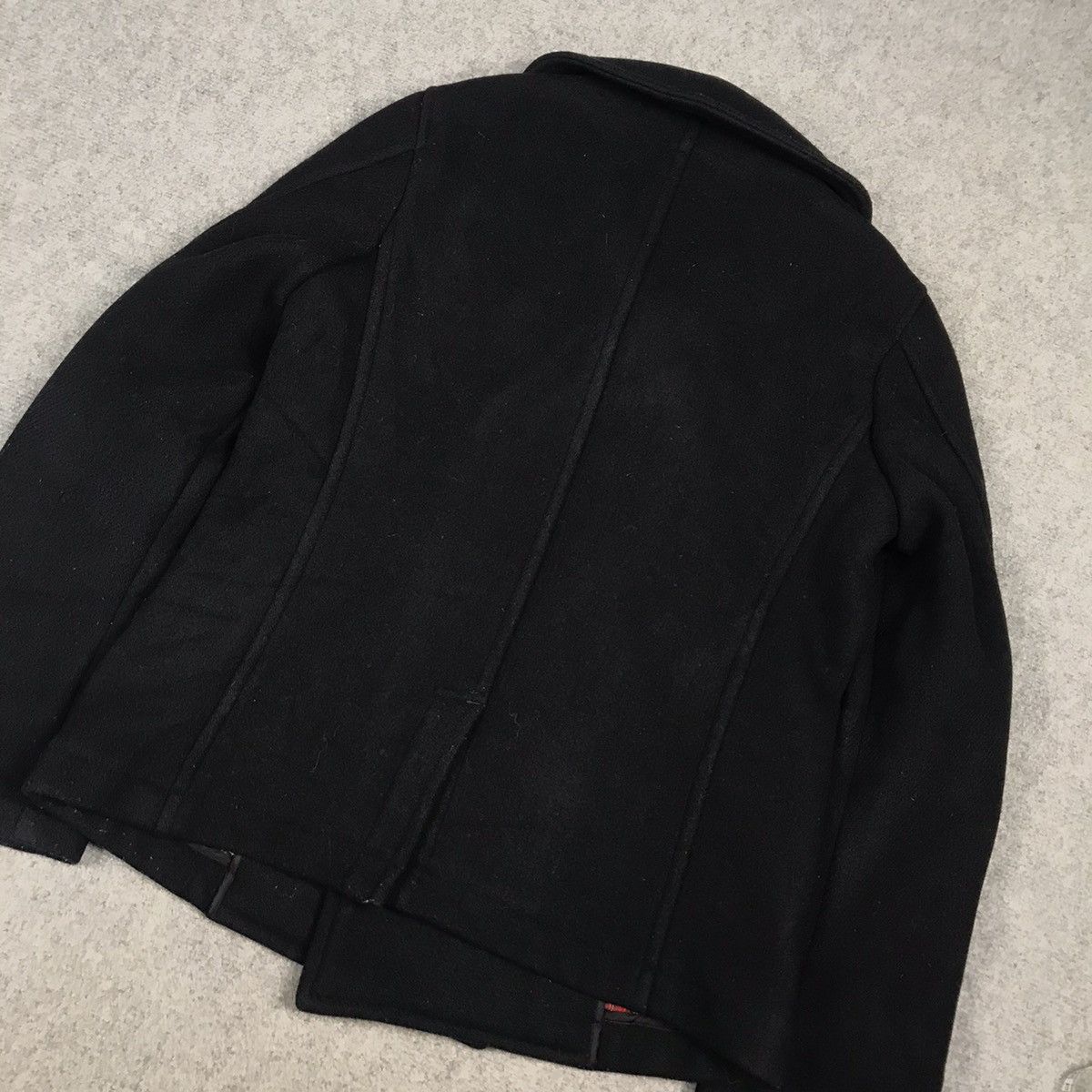 Comme des Garcons × Comme des Garcons Homme COMME DES GARÇONS WOOL JACKET LEATHER COLLAR Size US M / EU 48-50 / 2 - 7 Thumbnail