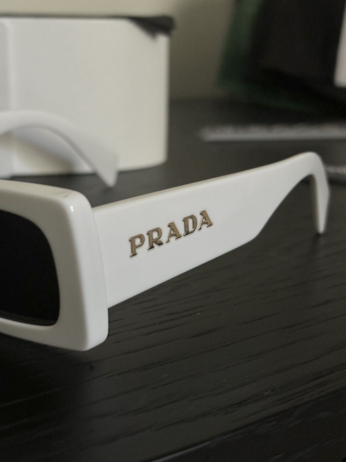 Prada PRADA WHITE DISCO SUNGLASSES Size ONE SIZE - 7 Thumbnail