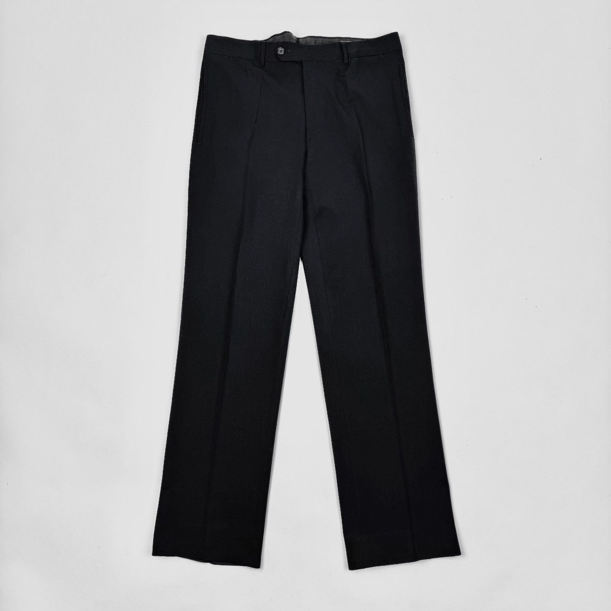 Prada Prada FW2000 Black Stretch-Wool Pleated Suit Trousers/Pants Size US 34 / EU 50 - 1 Thumbnail