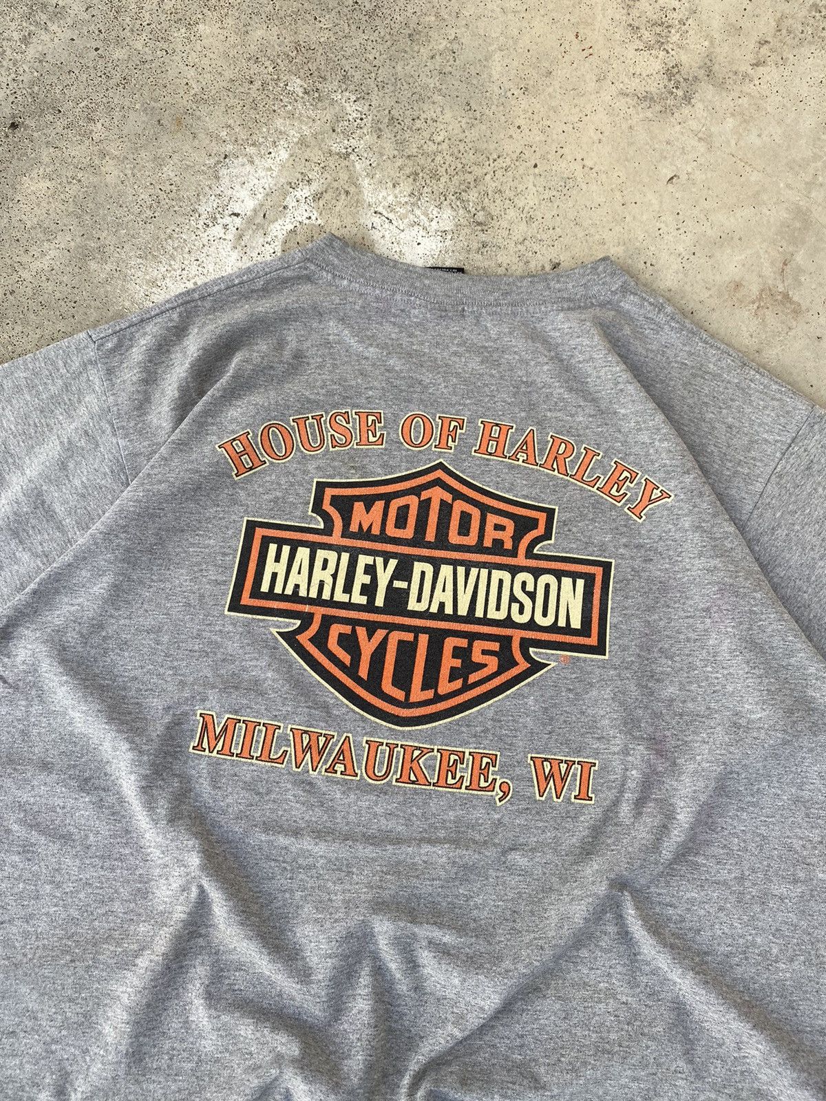 Harley Davidson Thrash Faded Harley Davidson OG Logo Tshirt Size US L / EU 52-54 / 3 - 2 Thumbnail