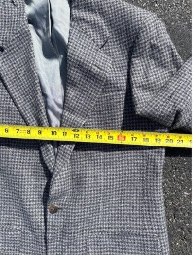 Orvis Orvis Houndstooth Wool Blazer Sport Coat Herringbone Classic Size 40R - 8 Thumbnail