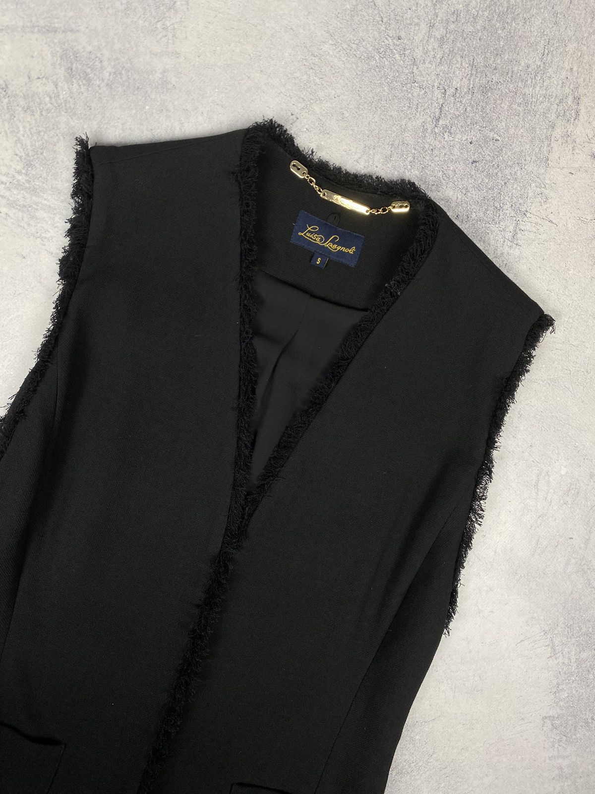 Designer Luisa Spagnoli Italy Designer Wool Long Vest Size S / US 4 / IT 40 - 4 Thumbnail