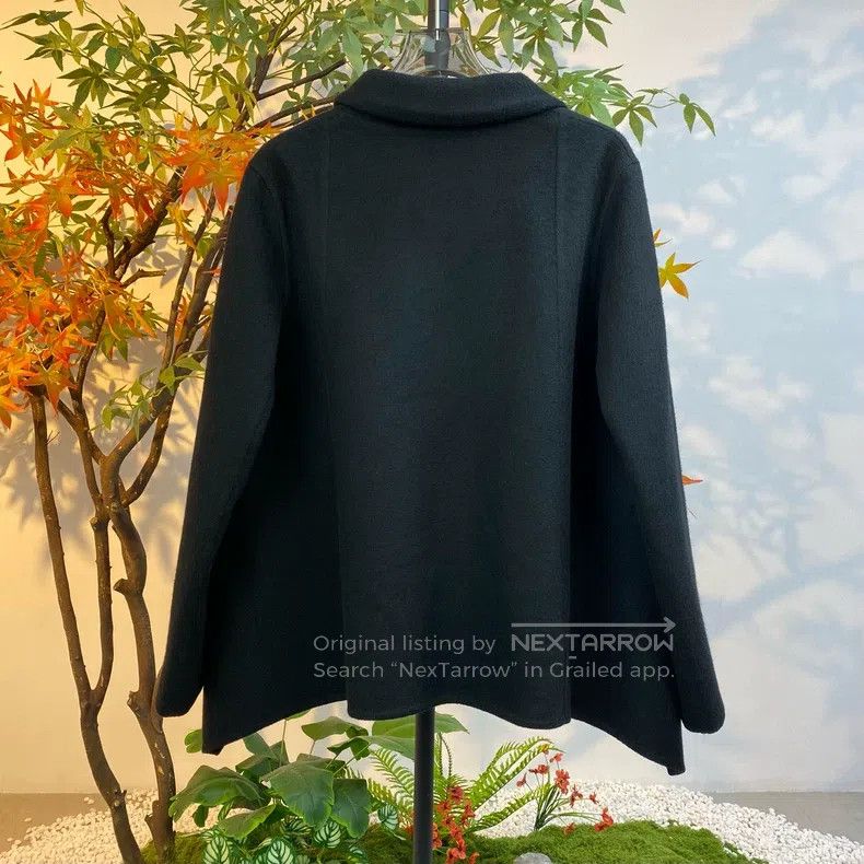 Hermes Hermes Black V-Neck Cashmere Coat Size XS / US 0-2 / IT 36-38 - 3 Thumbnail