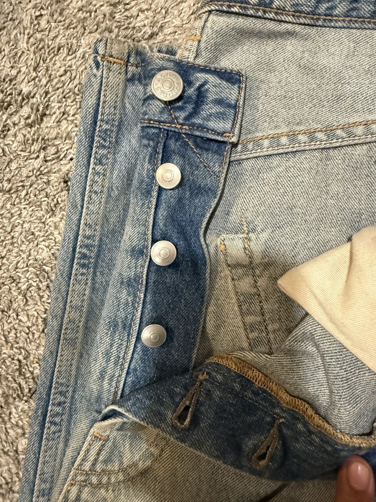 Acne Studios Acne Studios 2023m light blue paint splatter Size US 28 / EU 44 - 8 Thumbnail