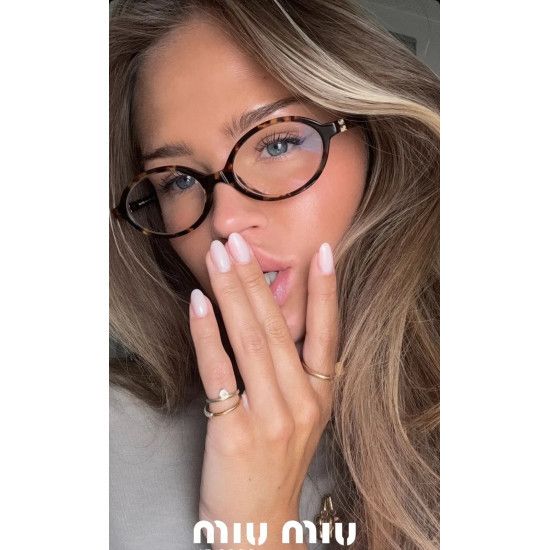 Miu Miu NEW MU04ZS VAU08N WOMEN ROUND EYEGLASSES MIU MIU MU04ZSF Size ONE SIZE - 1 Thumbnail