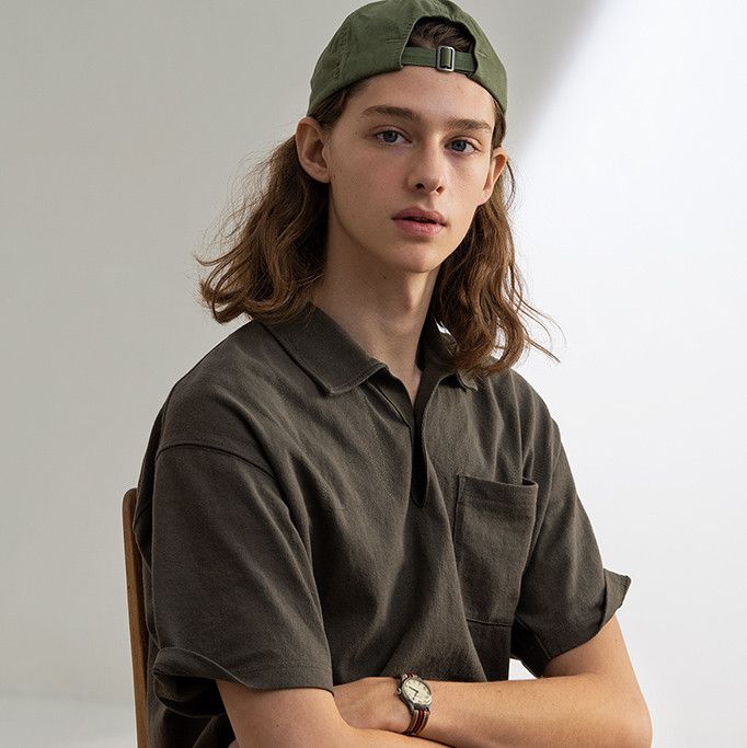 Engineered Garments × Uniqlo [S] Oversized S/S Polo Shirt in Olive (SS19) Size US S / EU 44-46 / 1 - 4 Thumbnail
