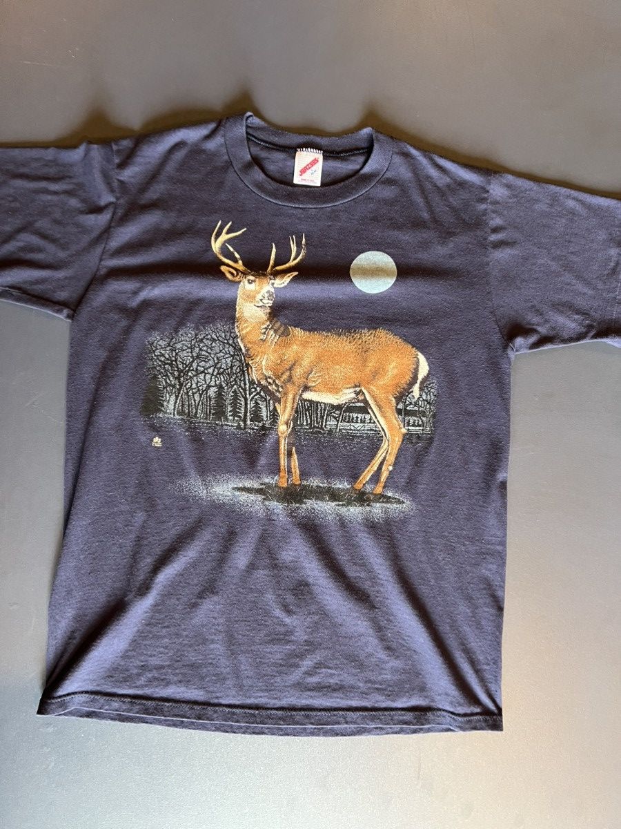 Jerzees 1989 Jerzees white tail buck hunting shirt Size US L / EU 52-54 / 3 - 1 Thumbnail