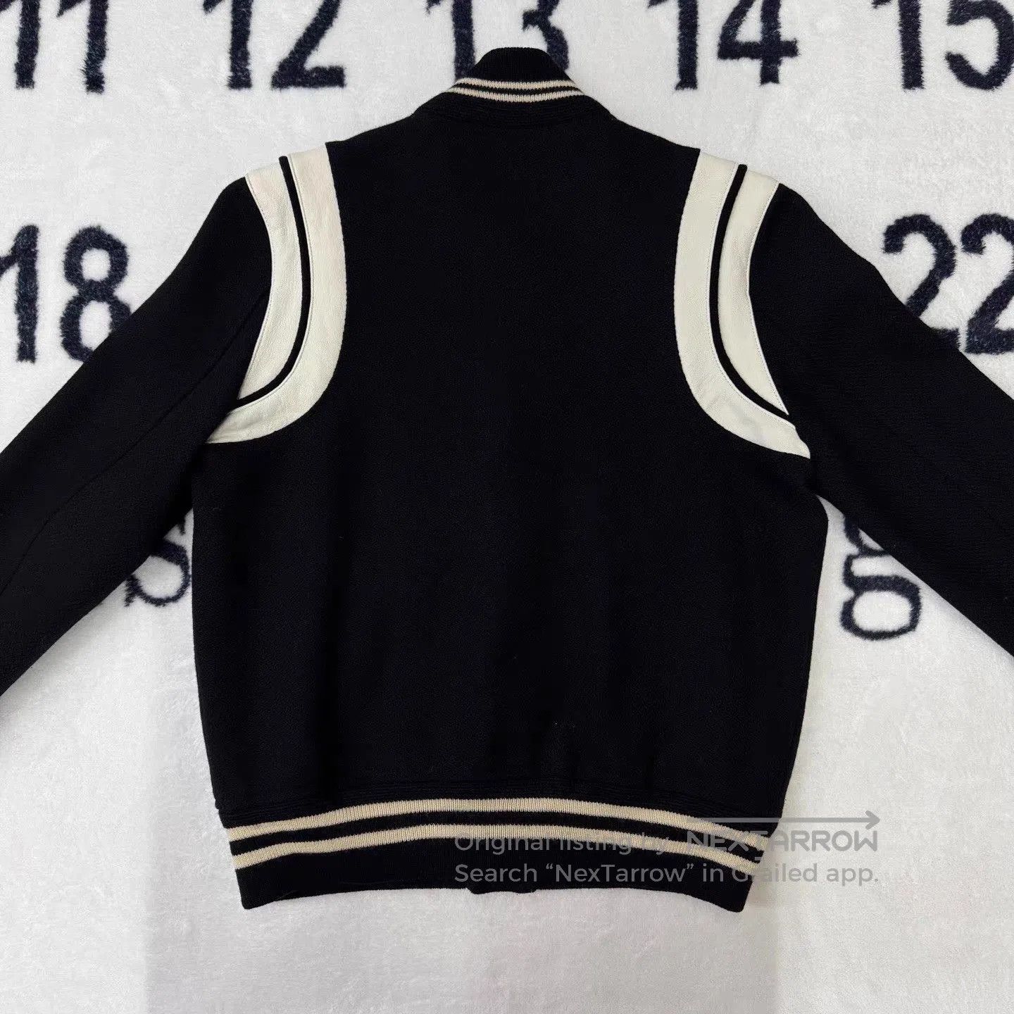 Jordan Brand Black Varsity Bomber Jacket with White Accents. Size US L / EU 52-54 / 3 - 3 Thumbnail