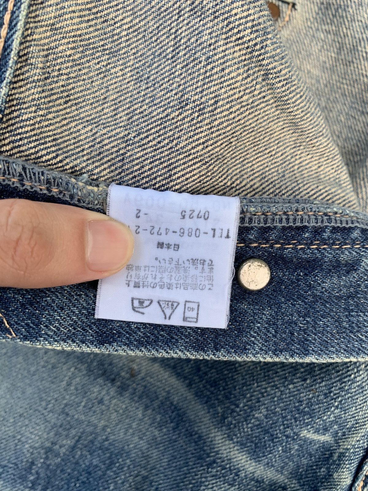 OMNIGOD VINTAGE OMNIGOD 5009 SELVEDGE JAPANESE DISTRESSED DENIM Size US 33 - 16 Thumbnail