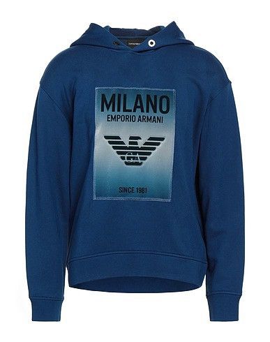 Emporio Armani 🇮🇹❗️New Emporio Armani Milano Luxury Hoodie Blue Size US L / EU 52-54 / 3 - 2 Thumbnail