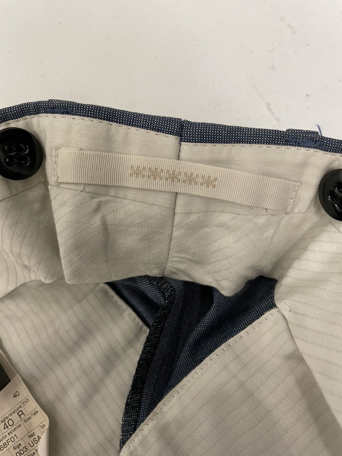 Ermenegildo Zegna Micro Nailhead Flat Front Cotton Trouser Size US 39 - 8 Thumbnail
