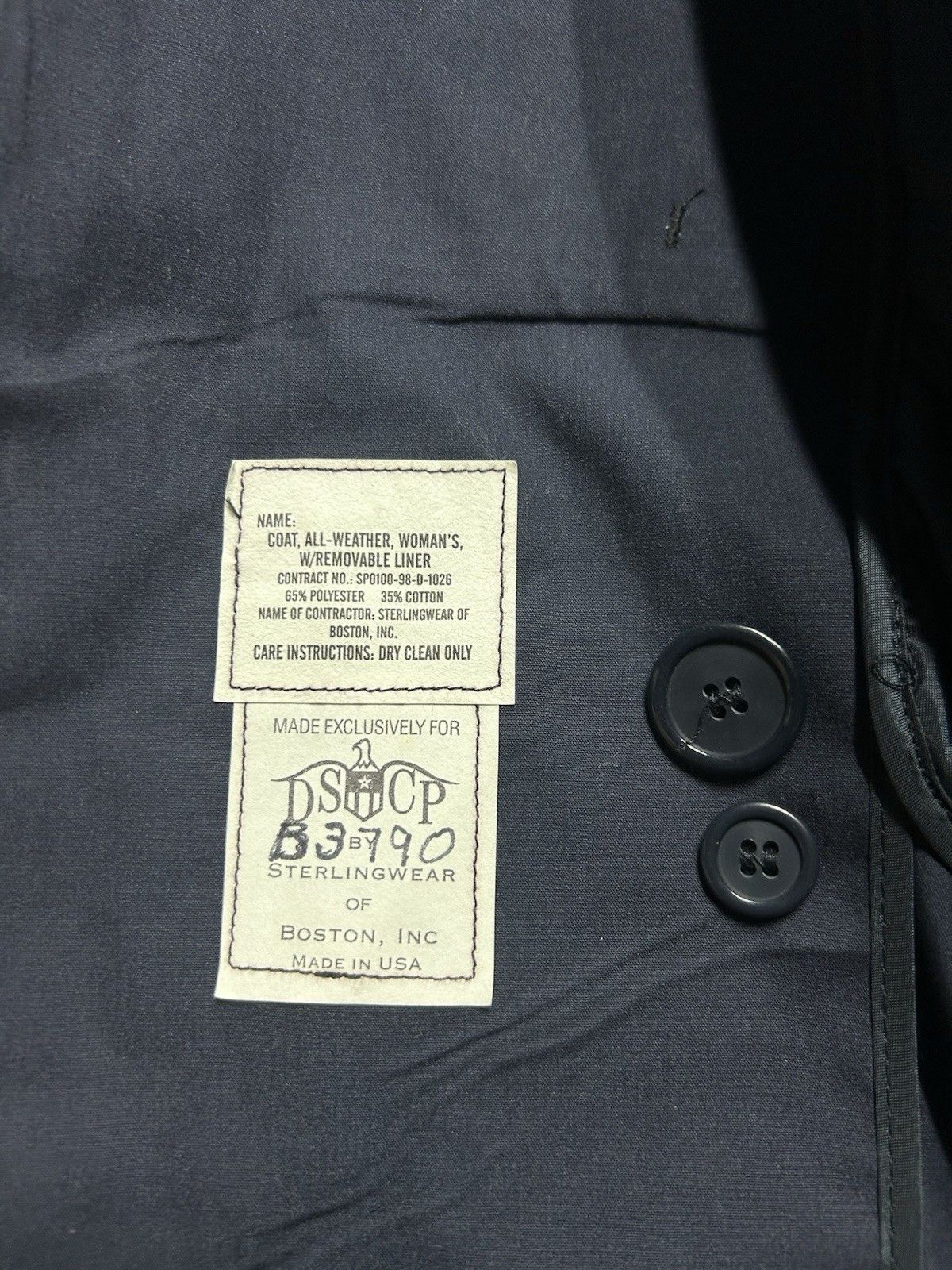 Vintage US Navy Trench Coat 42R Military All Weather Removable Liner Size US L / EU 52-54 / 3 - 6 Thumbnail