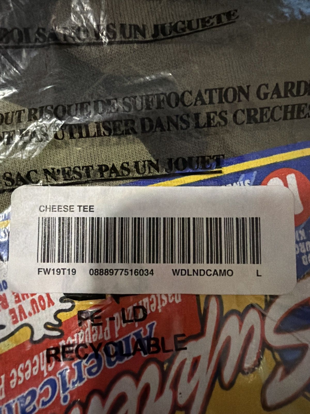 Supreme Supreme Cheese Tee FW19 Size US L / EU 52-54 / 3 - 3 Thumbnail
