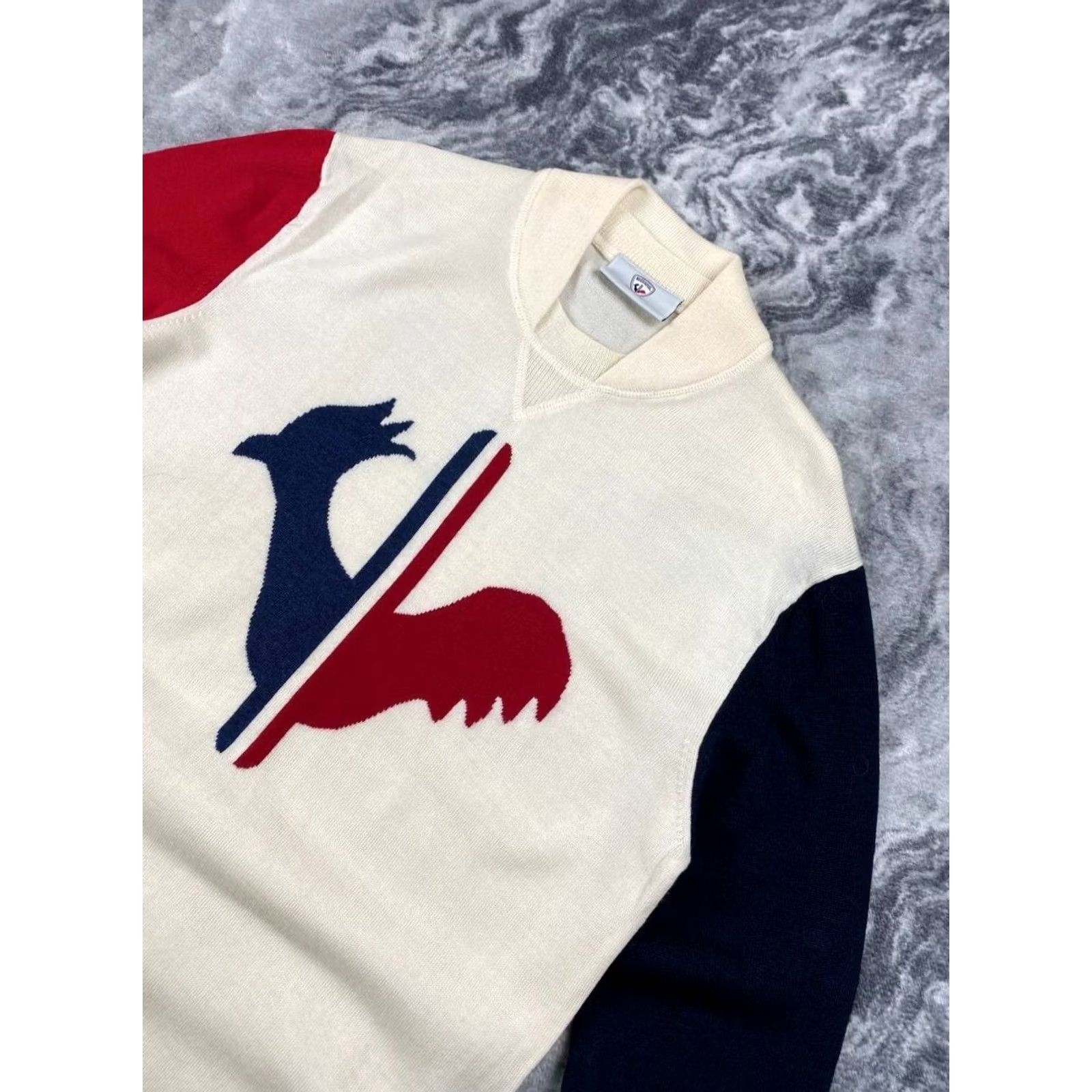 Rossignol Rossignol Castelbajac Wool Knit Sweater Logo Men Size M White Crew Neck Pullover Winter Ski Casual Vintage: No Regular Knit Size US M / EU 48-50 / 2 - 3 Thumbnail