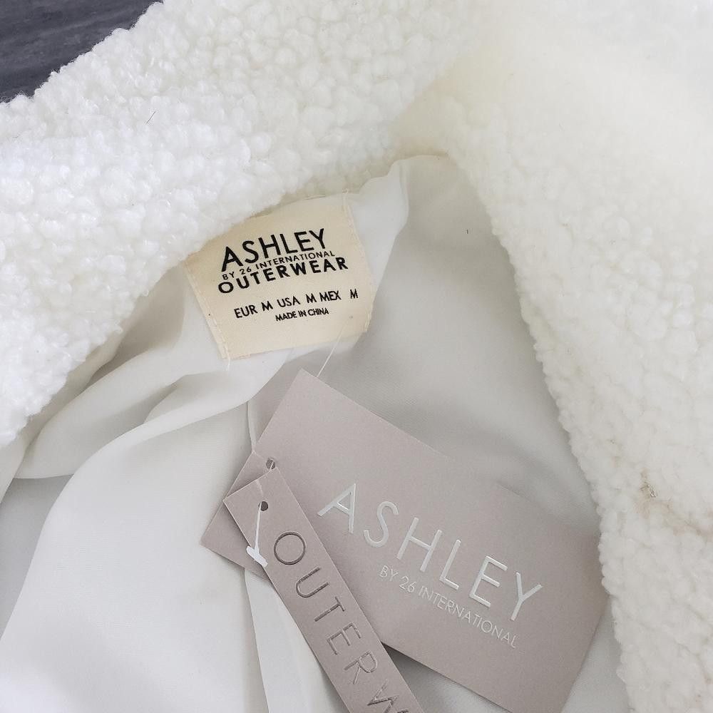 White Classic Ashley Longline Teddy Bear Coat