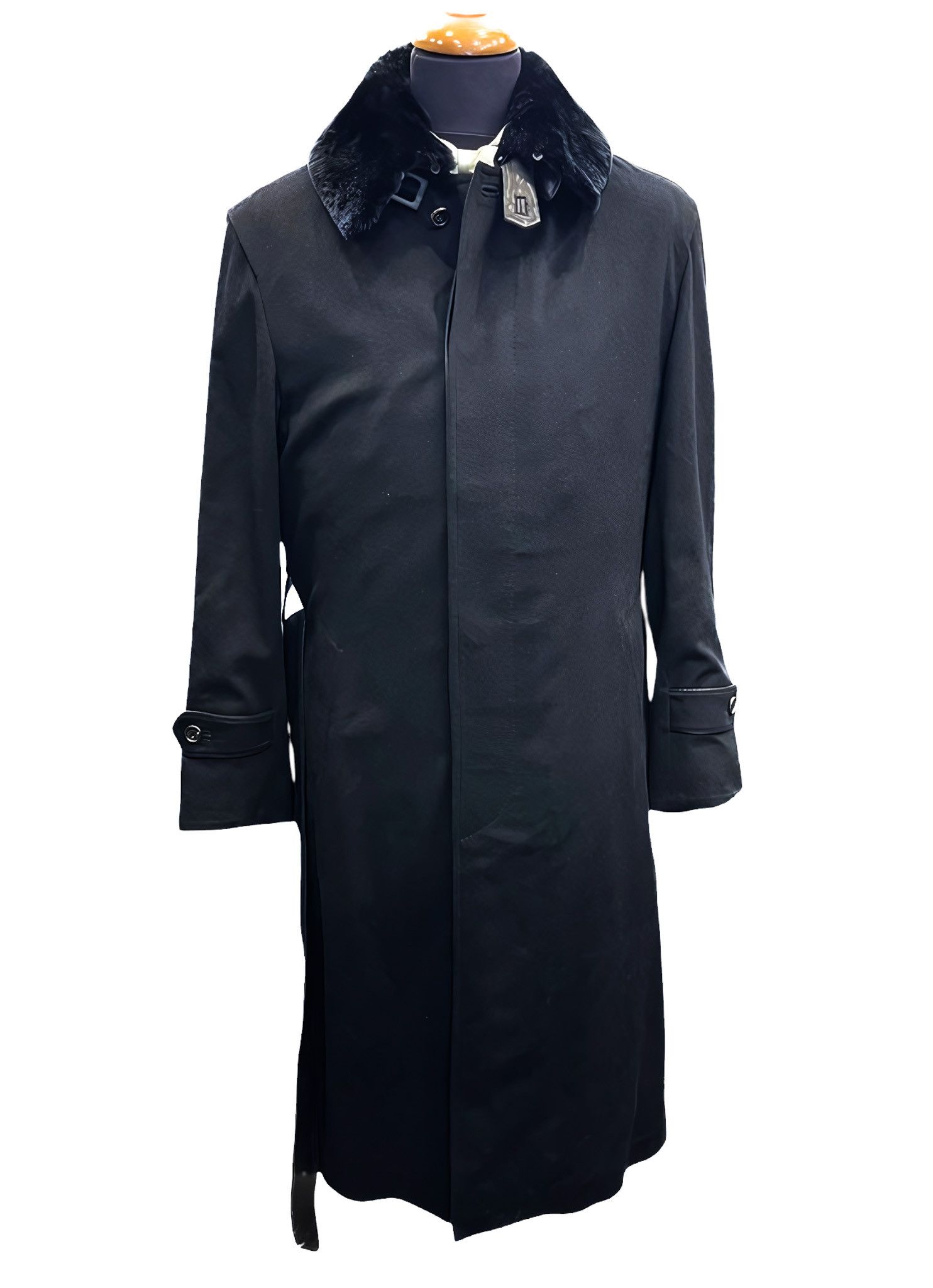 Brioni FUR COLLAR CASHMERE BELTED TRENCH COAT Size US L / EU 52-54 / 3 - 1 Thumbnail