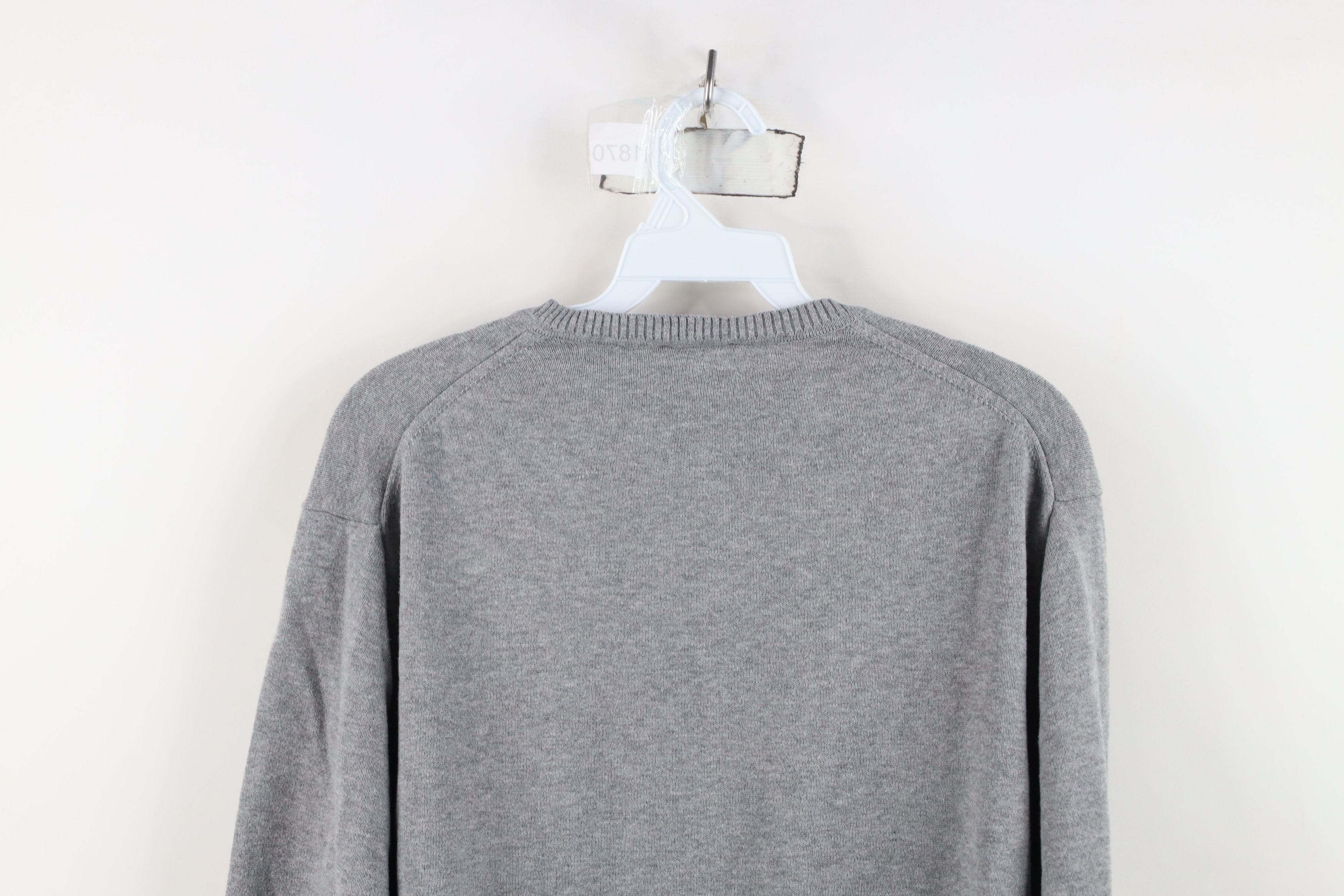 Jos. A. Bank Jos A Bank Traveler Pima Cotton Knit V-Neck Sweater Gray Size US XL / EU 56 / 4 - 11 Thumbnail