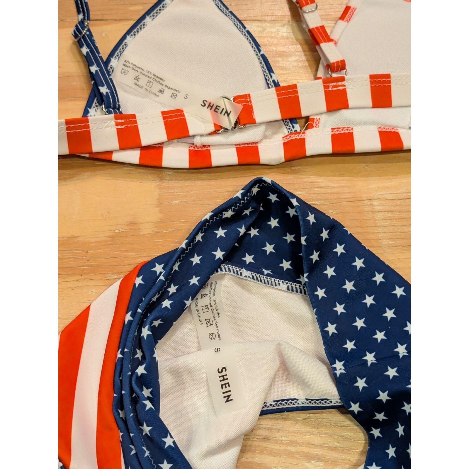 Shein Wm's NIP Shein Am Flag Bikini Size SM Sheer Coverup Girls LG Size ONE SIZE - 3 Thumbnail