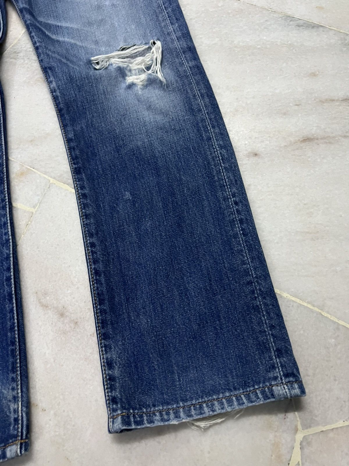 Jean × Levi's × Vintage Vintage Levis 505 Distressed Faded Jean Size US 29 - 4 Thumbnail