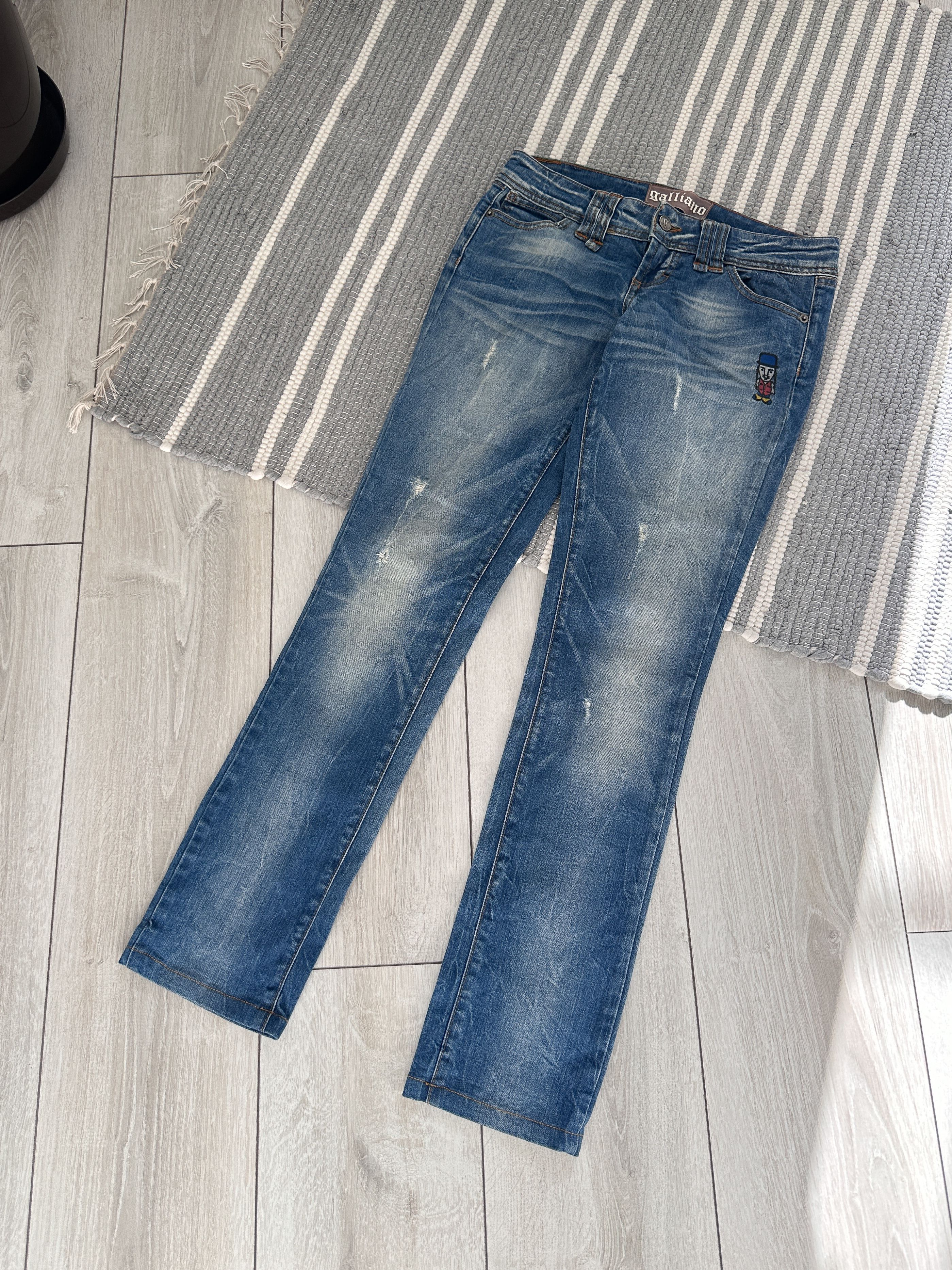 John Galliano Vintage Galliano Blue Denim Jeans Pants Size 28" / US 6 / IT 42 - 1 Thumbnail