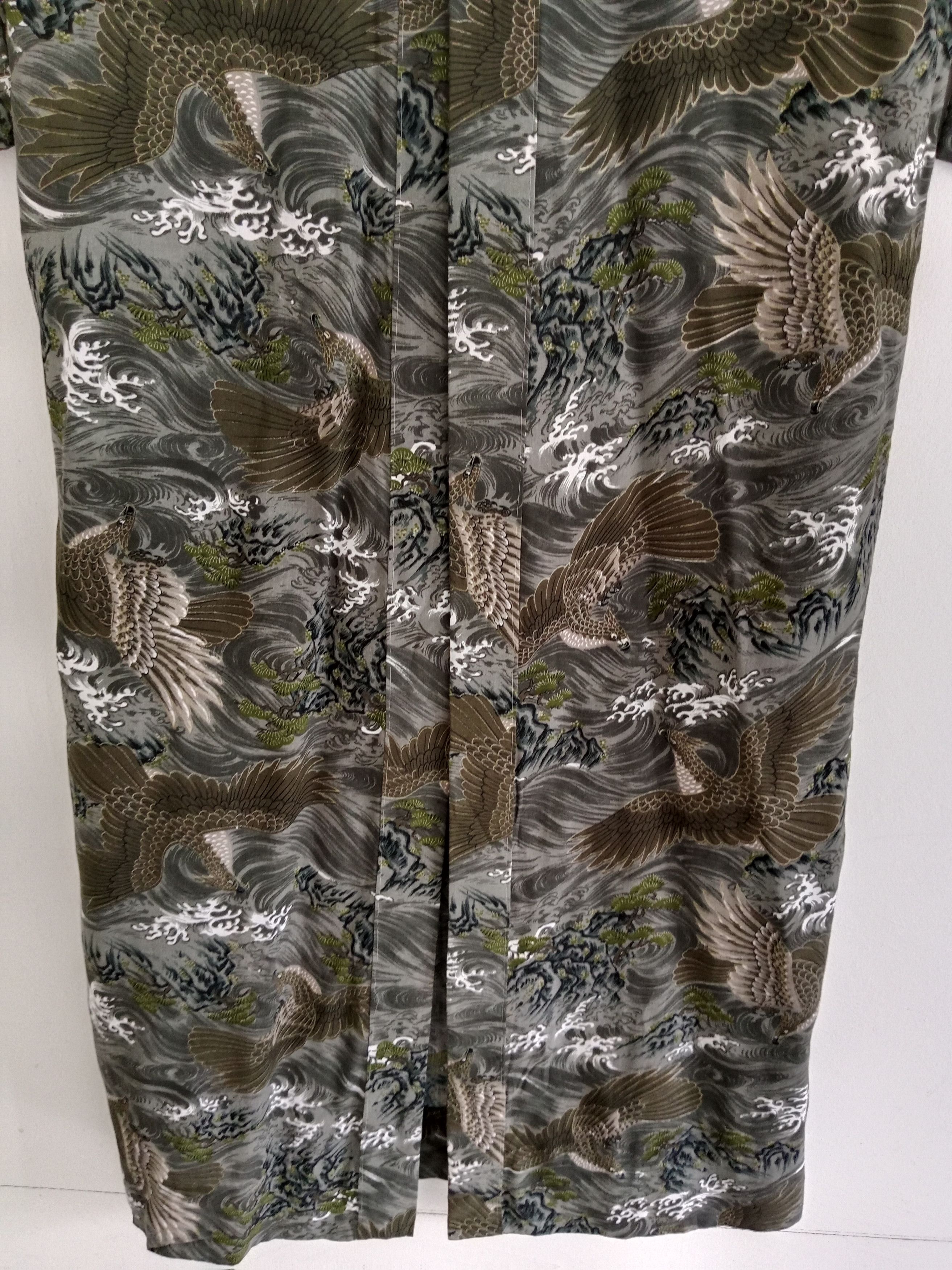 Japanese Brand Vintage Yukata Kimonos Eagle Motif Japanese Traditional Size US L / EU 52-54 / 3 - 7 Thumbnail