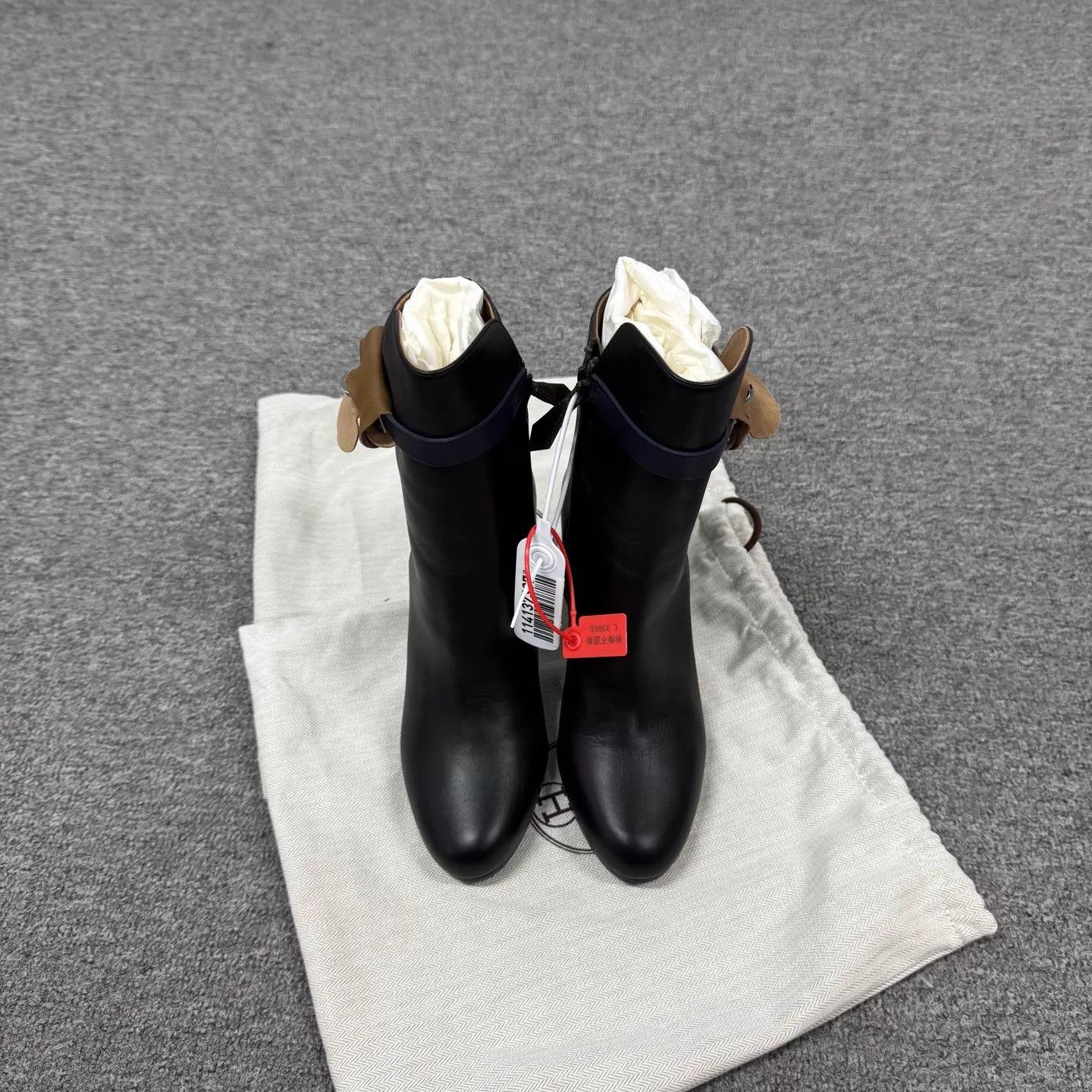 Hermes Hermes Kelly buckle color block leather short boots 36.5 Size US 6 / IT 36 - 2 Thumbnail