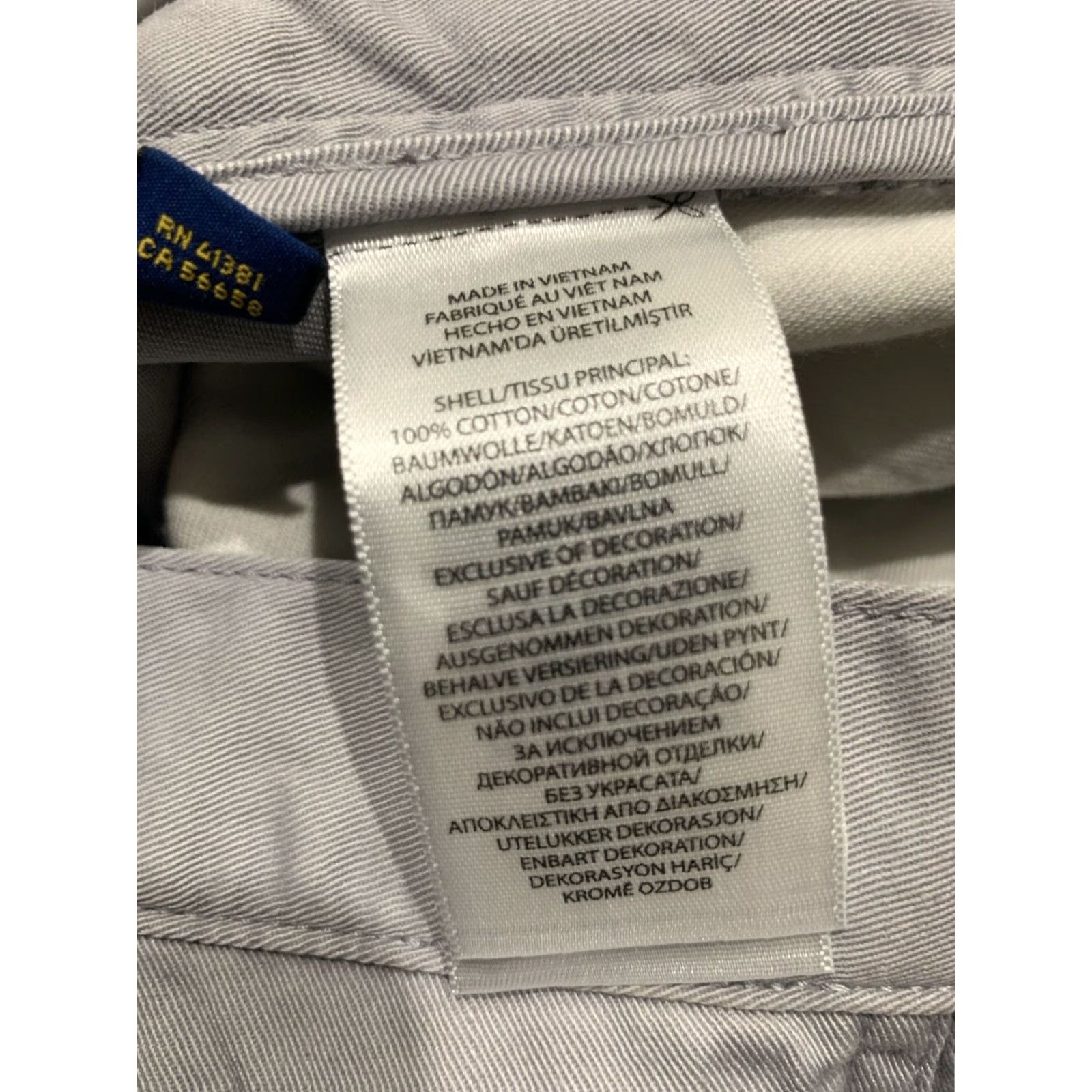 Polo Ralph Lauren VINTAGE Polo Ralph Lauren Chino Shorts Relaxed Fit Size 40 Men Gray Preowned Size US L / EU 52-54 / 3 - 6 Thumbnail