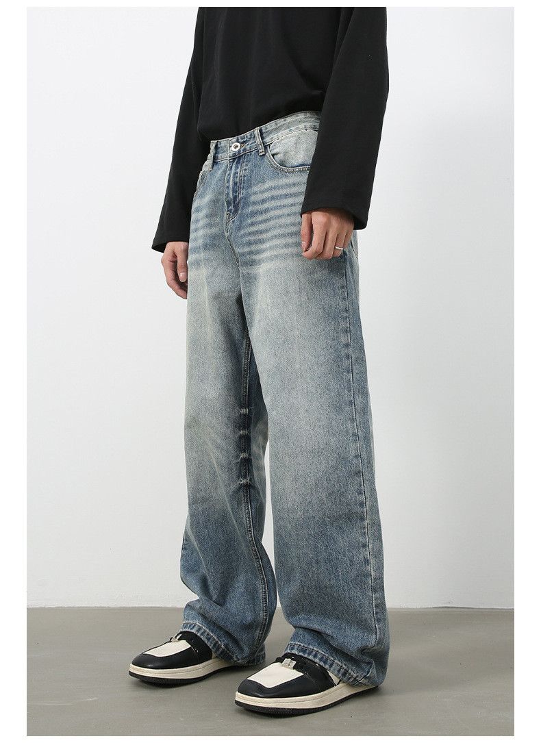 Japanese Brand × Jean American style distressed washed straight jeans for men Size US 32 / EU 48 - 6 Thumbnail
