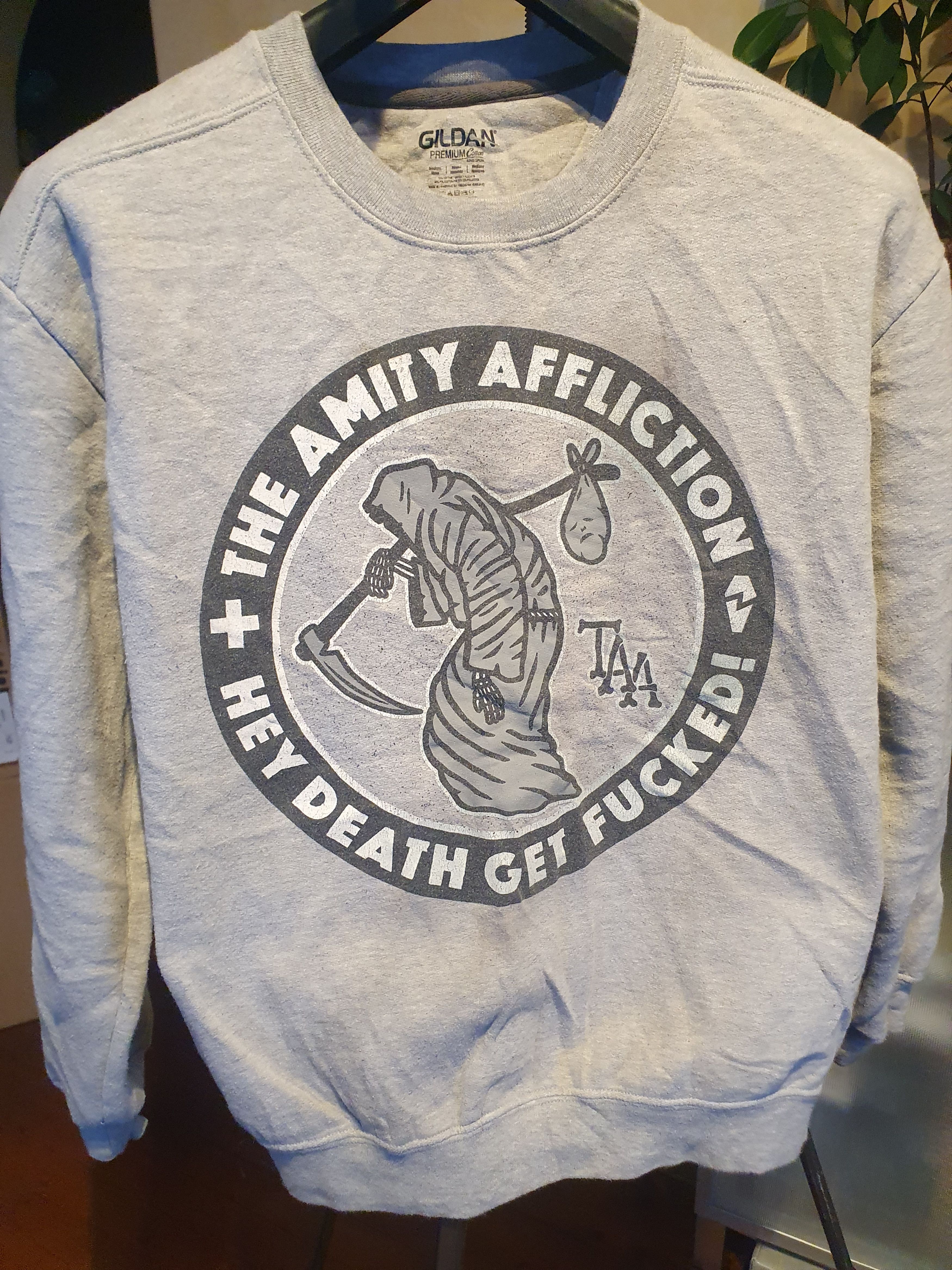 Band Tees The Amity Affliction Hey Death Get F'd Sweatshirt Band sz M Size US M / EU 48-50 / 2 - 4 Thumbnail