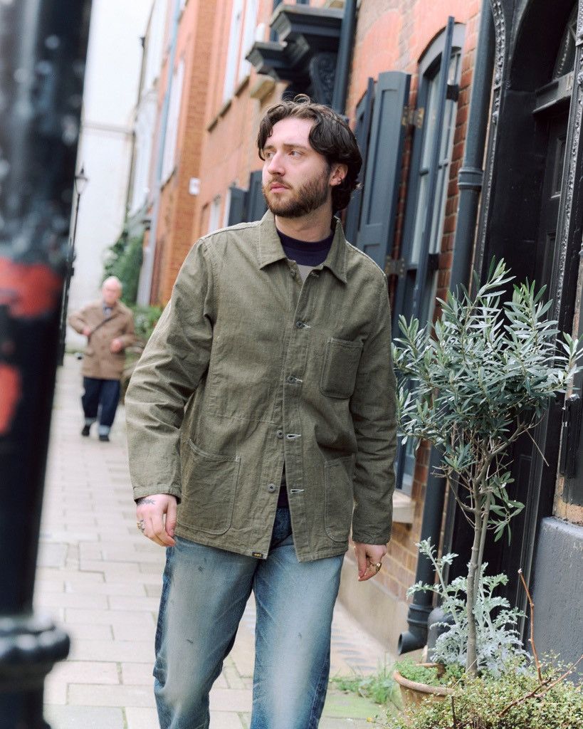 Oni Oni Chambray Chore Coat - Olive Size US S / EU 44-46 / 1 - 1 Thumbnail