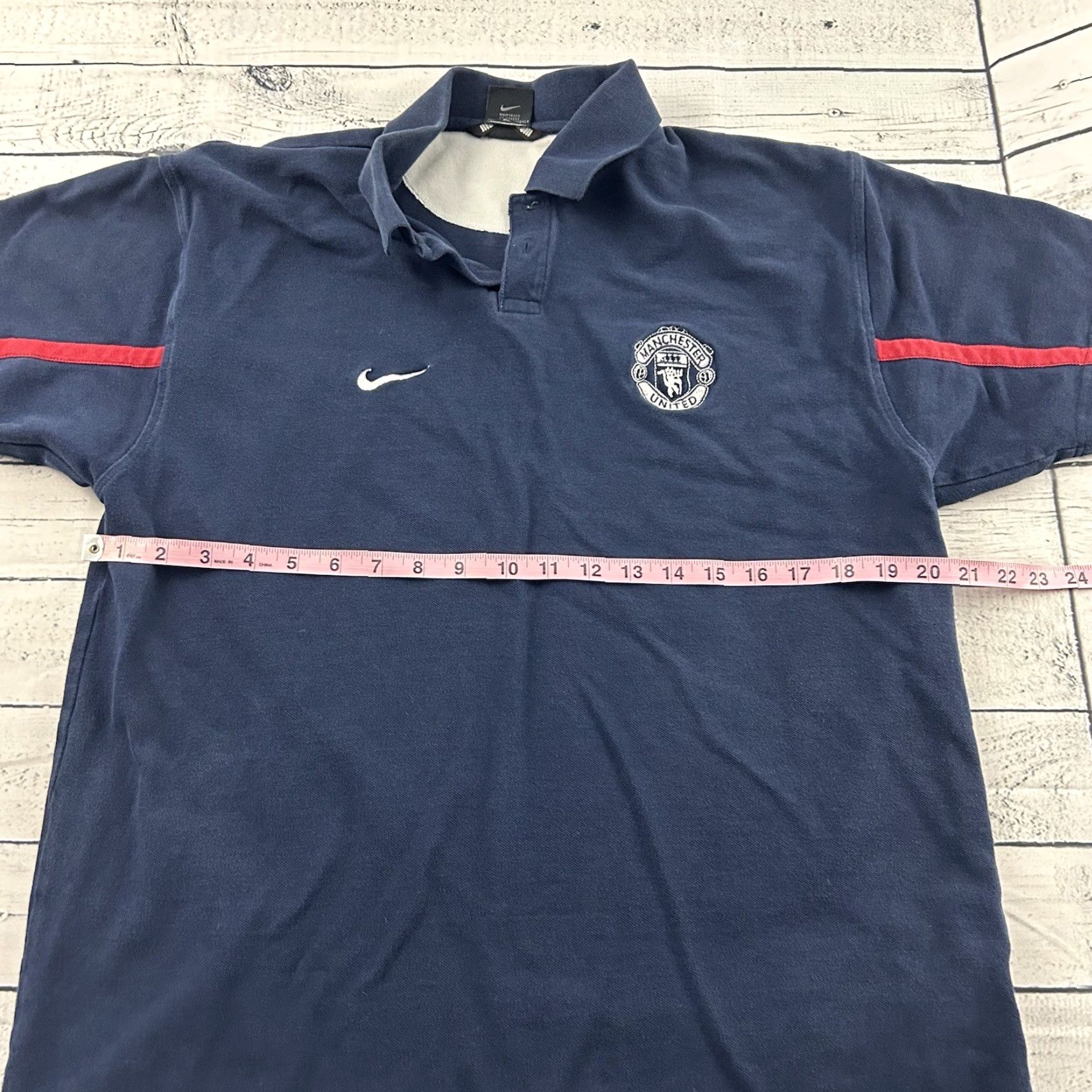 Nike VINTAGE Nike Manchester United Short Sleeve Polo Shirt Mens L Blue Size US L / EU 52-54 / 3 - 6 Thumbnail