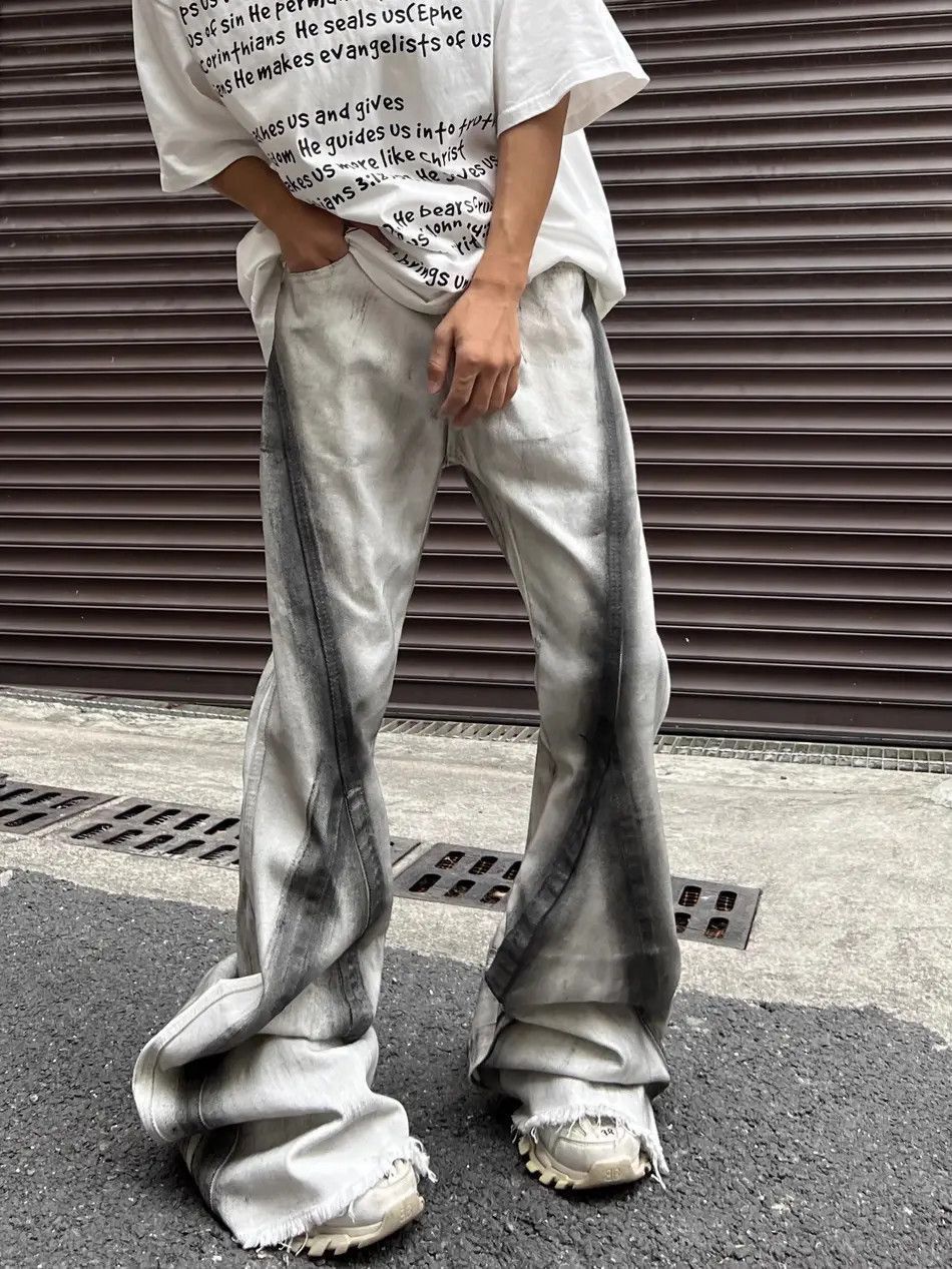 Japanese Brand Retro loose flared jeans Size US 32 / EU 48 - 4 Thumbnail