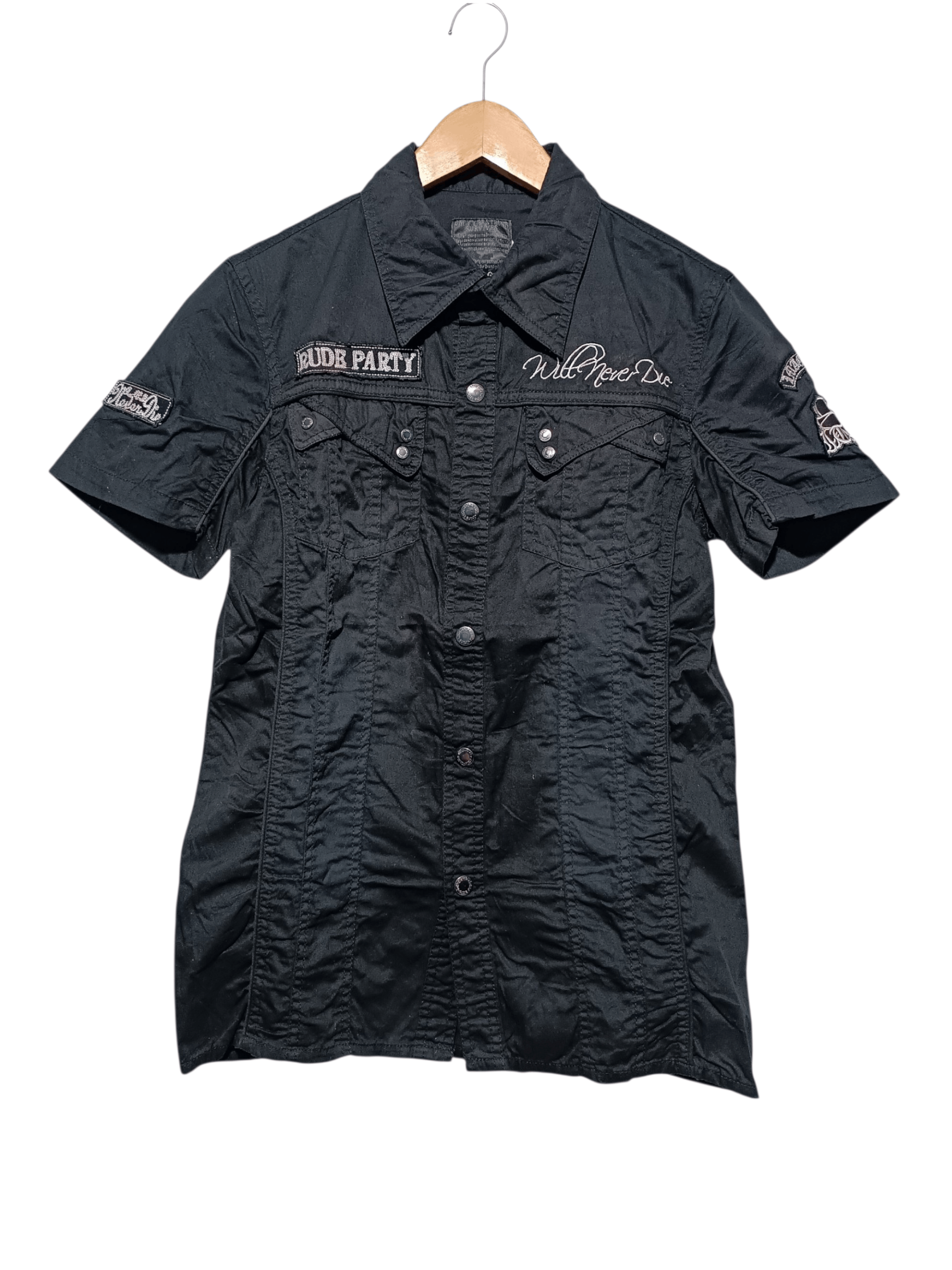 In The Attic Vintage In The Attic Short Sleeve Shirt Gothic Grunge Style Size US M / EU 48-50 / 2 - 1 Thumbnail