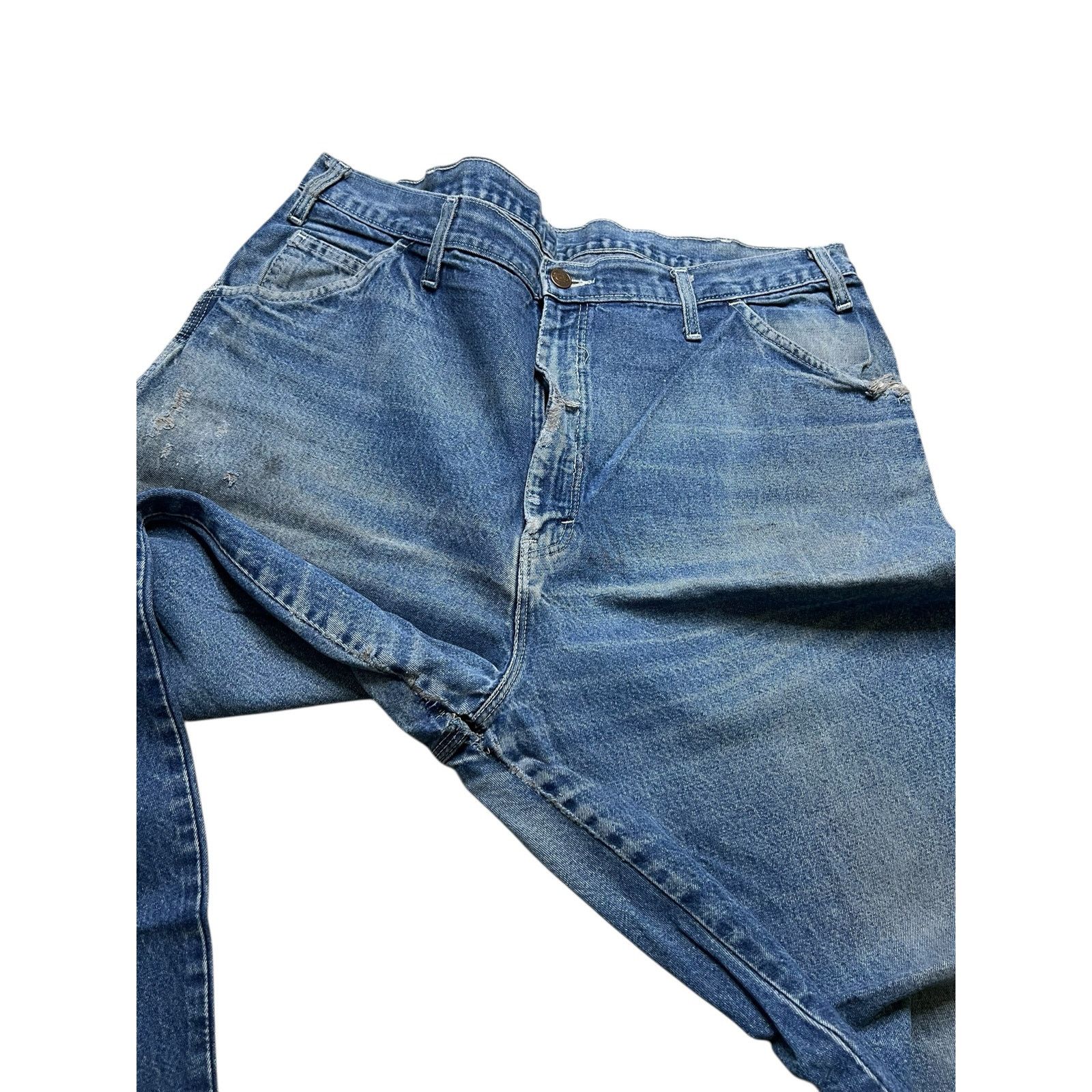 Dickies Dickies Jeans Mens Sz 40 Actual 37x29 Blue Talon VTG 80s Size US 40 / EU 56 - 15 Thumbnail