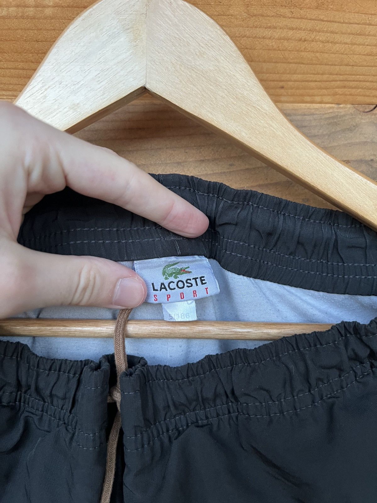 Lacoste VINTAGE LACOSTE NYLON TRACK PANTS CROCODILE LOGO ZIP joggers Size US 33 - 8 Thumbnail