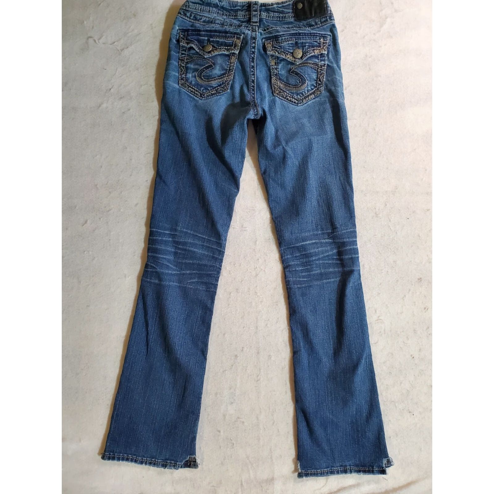 Silver Jeans Co. VINTAGE? No — Silver Jeans Suki Mid Rise Slim Boot Cut Super Stretch Denim Women's Sz W26xL33 Shirt Size 26" / US 2 / IT 38 - 6 Thumbnail