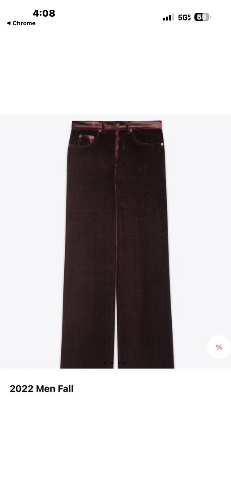 Saint Laurent Paris Saint Laurent mens 2022 velour pants. 33. $1350 Size US 32 / EU 48 - 1 Thumbnail