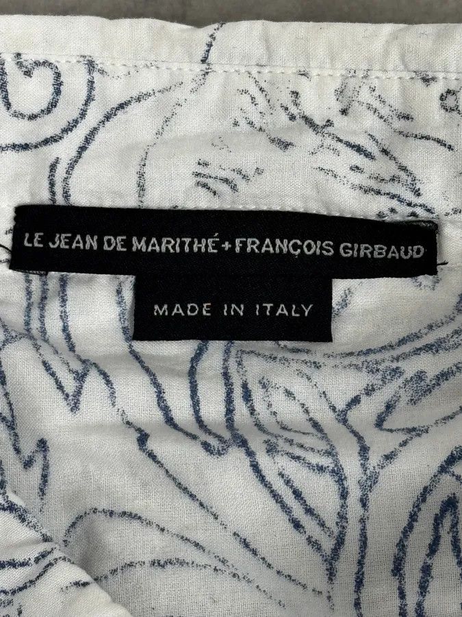 Marithe + Francois Girbaud 2000s Marithé + François Girbaud Aged Tattoo White Shirt Size US M / EU 48-50 / 2 - 12 Thumbnail