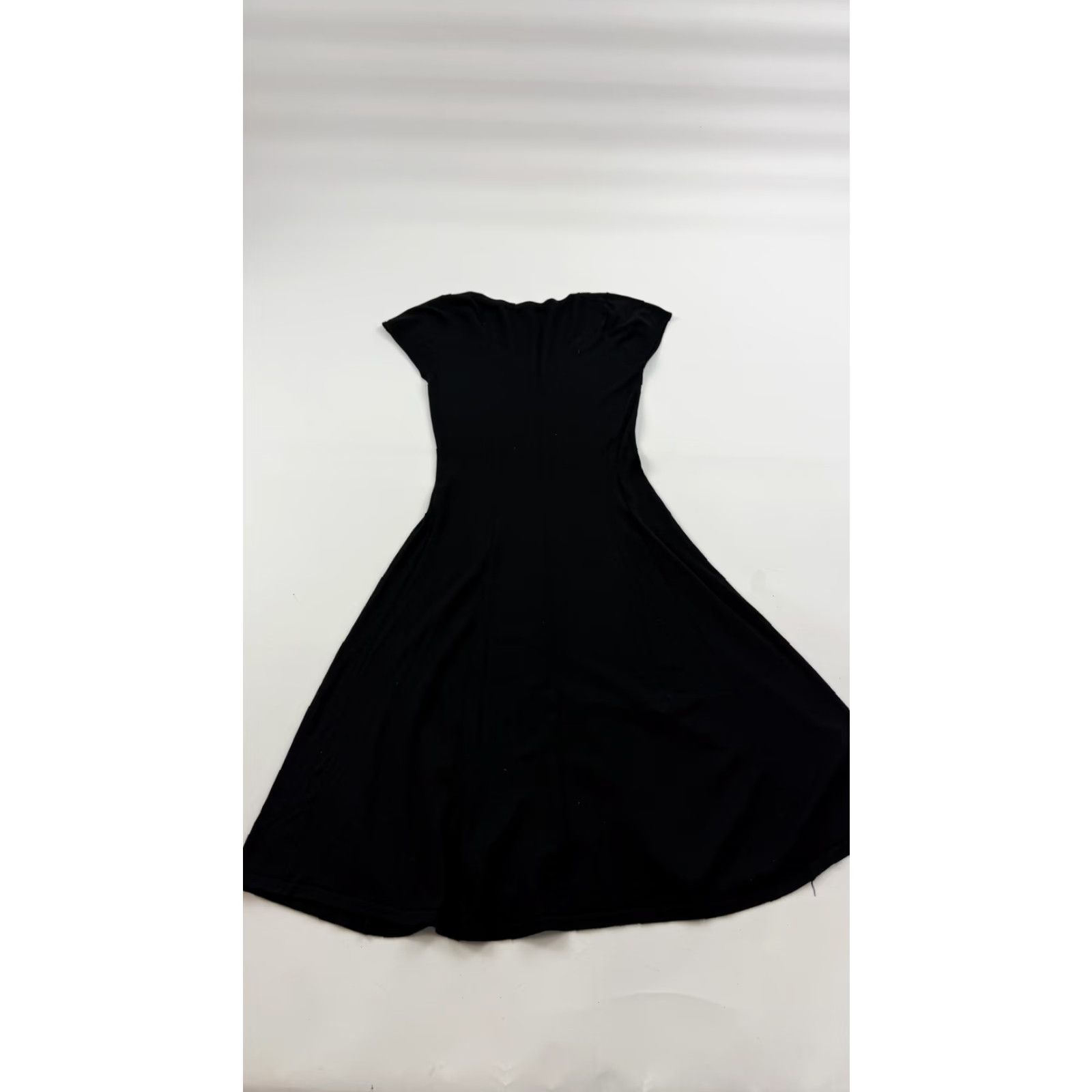Zara Zara Dress Womens Small Black Knit A-Line Fit & Flare Short Sleeve Scoop Neck Dress Size 28" / US 6 / IT 42 - 6 Thumbnail