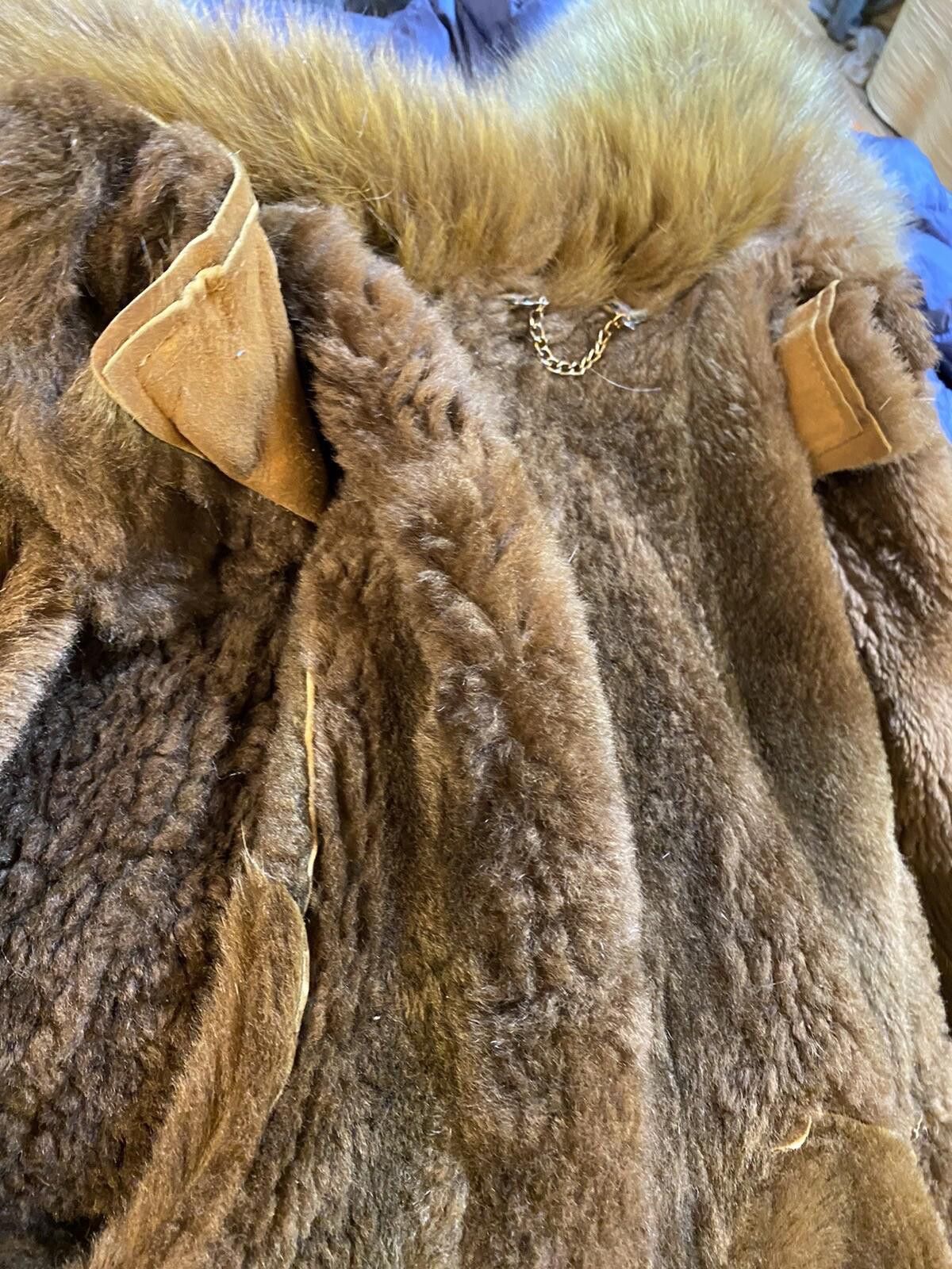 Other Vintage Deri Sarayi Shearling Lambskin Suede Fur Trim Jacket Size M / US 6-8 / IT 42-44 - 11 Thumbnail