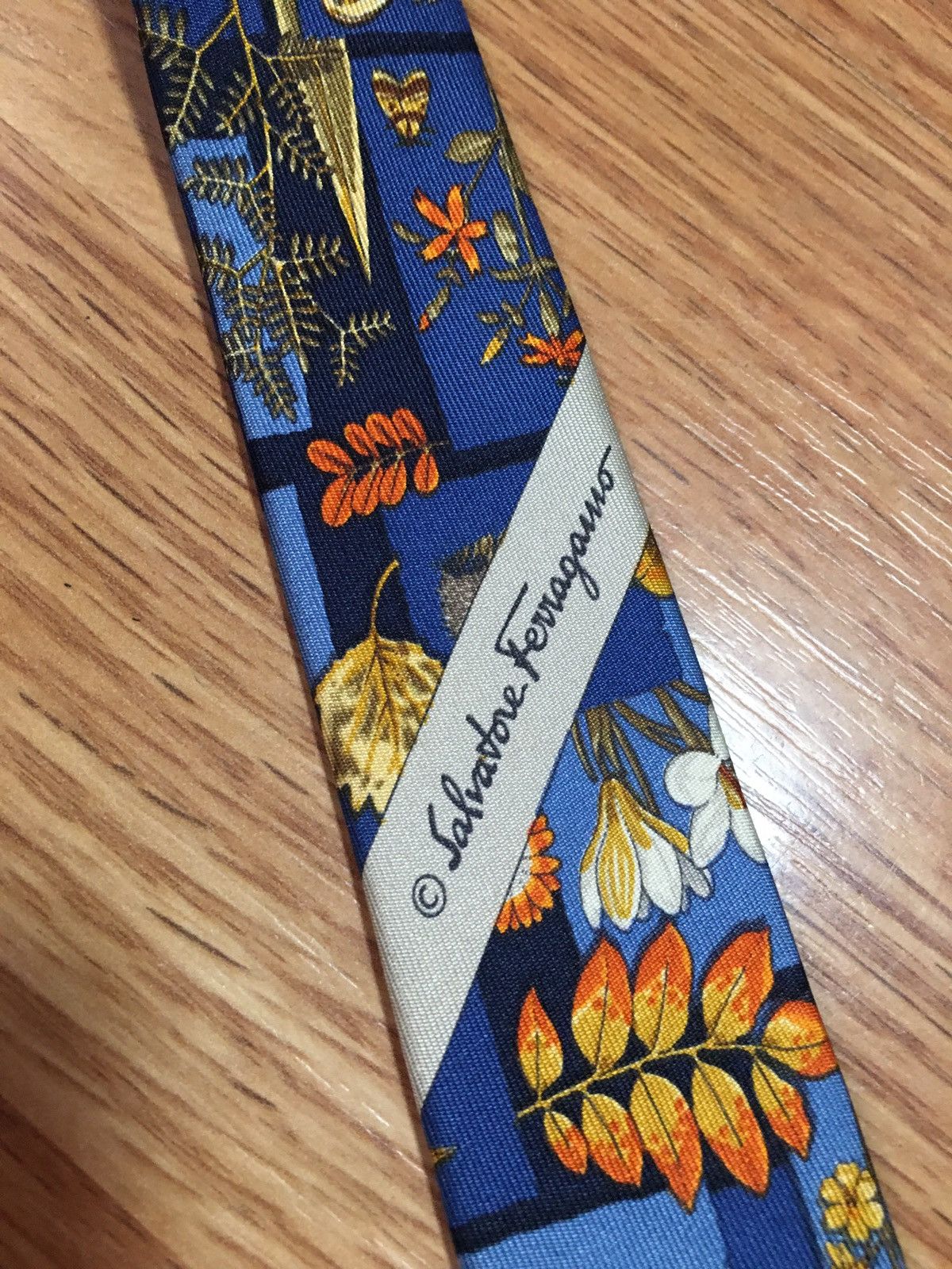 Salvatore Ferragamo Salvatore Ferragamo Floral Nature Print Silk Mens Tie Size ONE SIZE - 5 Thumbnail