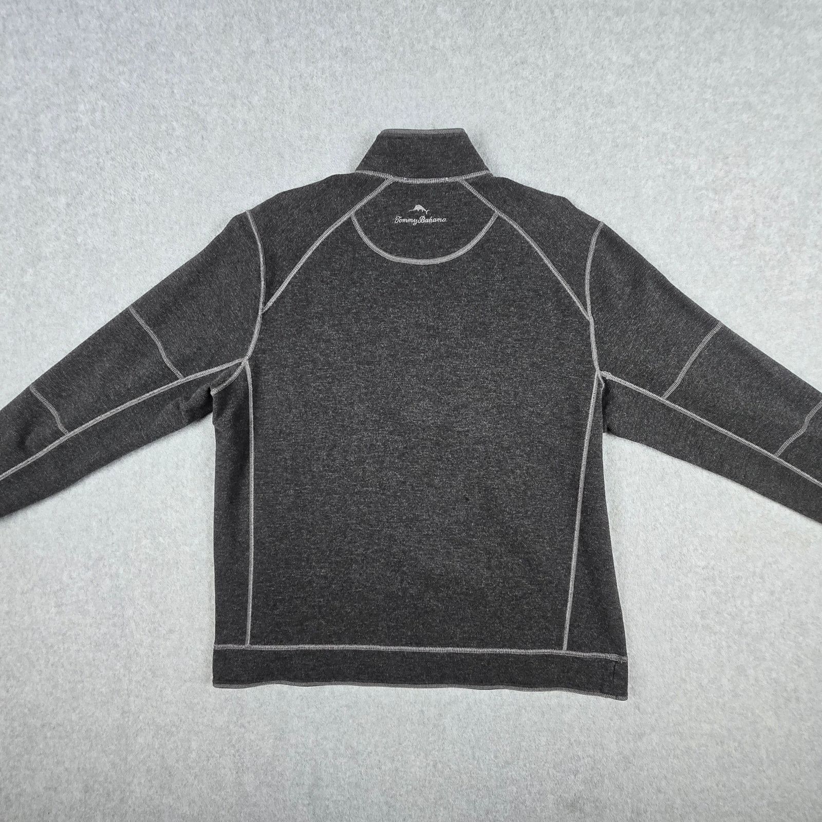 Tommy Bahama Tommy Bahama Lg Reversible 1/4 Zip Pullover Sweatshirt Gray Size US L / EU 52-54 / 3 - 11 Thumbnail